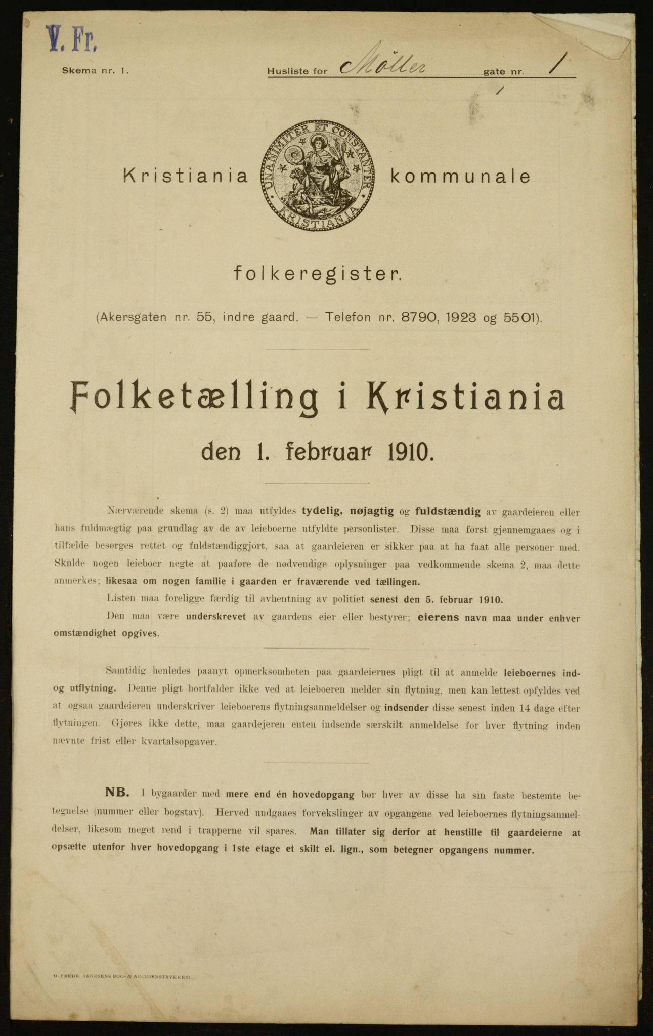 OBA, Municipal Census 1910 for Kristiania, 1910, p. 66035