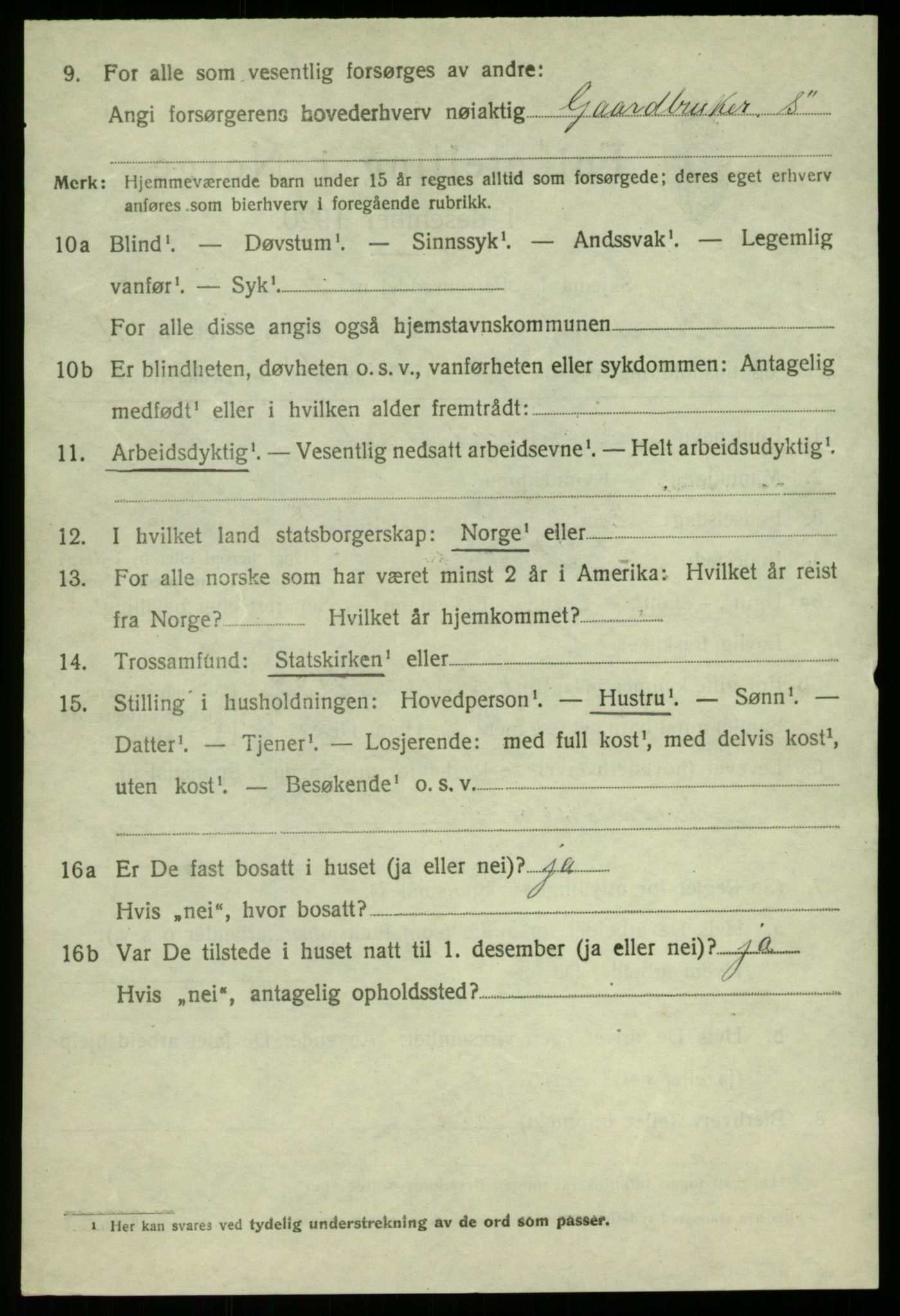 SAB, 1920 census for Alversund, 1920, p. 6683