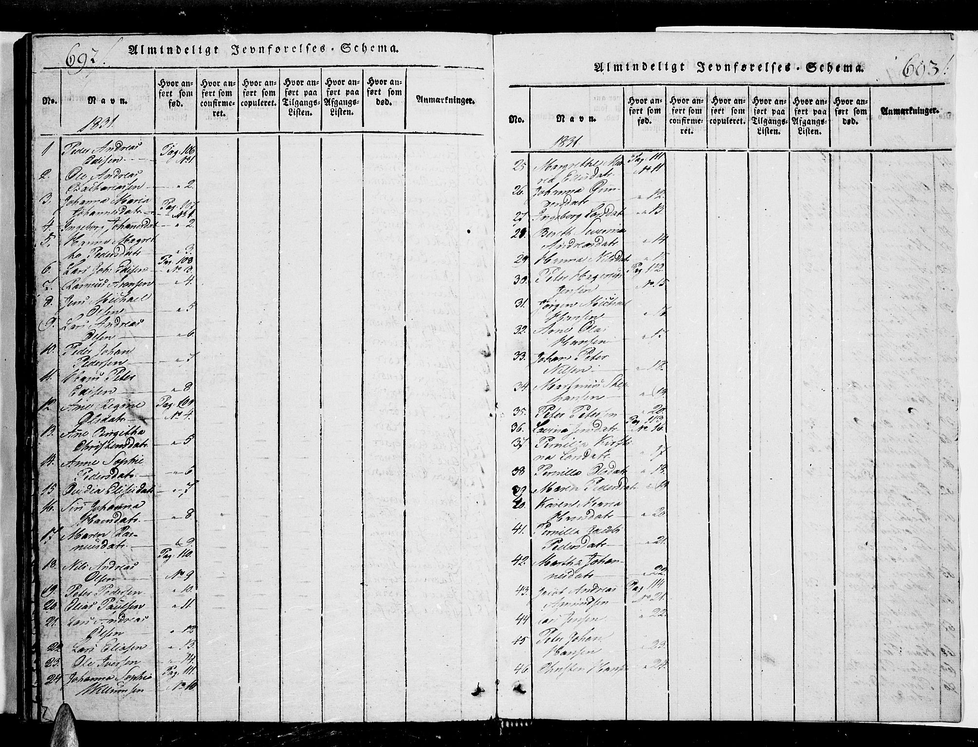 Ministerialprotokoller, klokkerbøker og fødselsregistre - Nordland, AV/SAT-A-1459/853/L0768: Parish register (official) no. 853A07, 1821-1836, p. 692-693