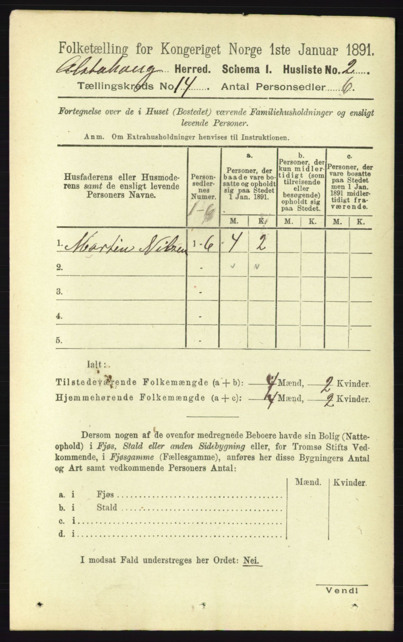 RA, 1891 census for 1820 Alstahaug, 1891, p. 4888