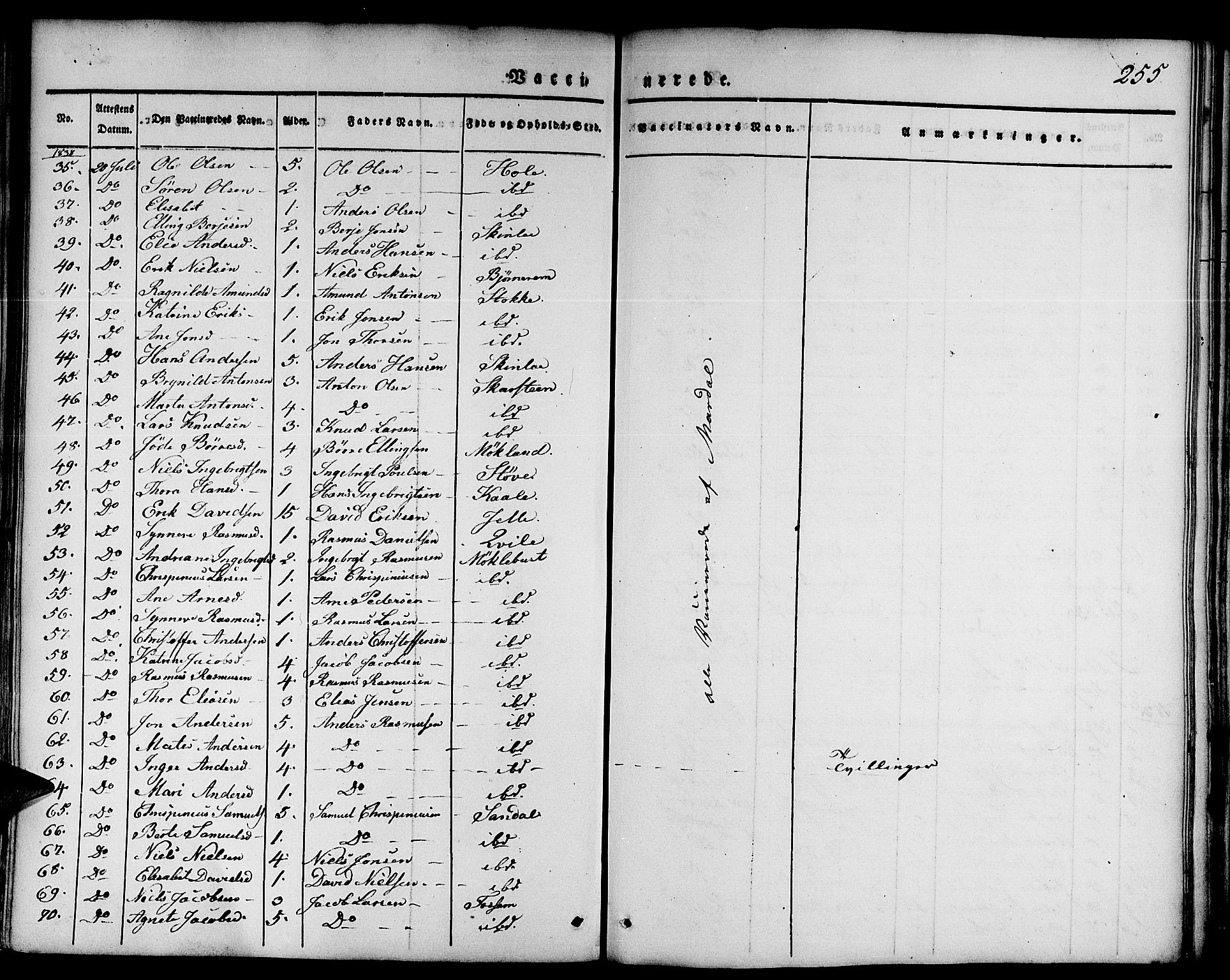 Gloppen sokneprestembete, SAB/A-80101/H/Haa/Haaa/L0007: Parish register (official) no. A 7, 1827-1837, p. 255