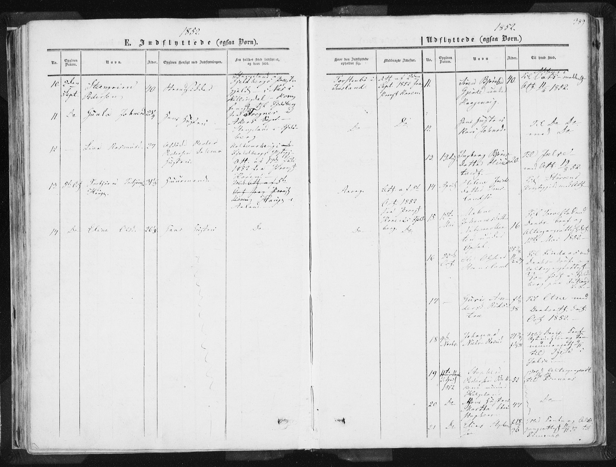 Vikedal sokneprestkontor, SAST/A-101840/01/IV: Parish register (official) no. A 6.2, 1851-1867, p. 389