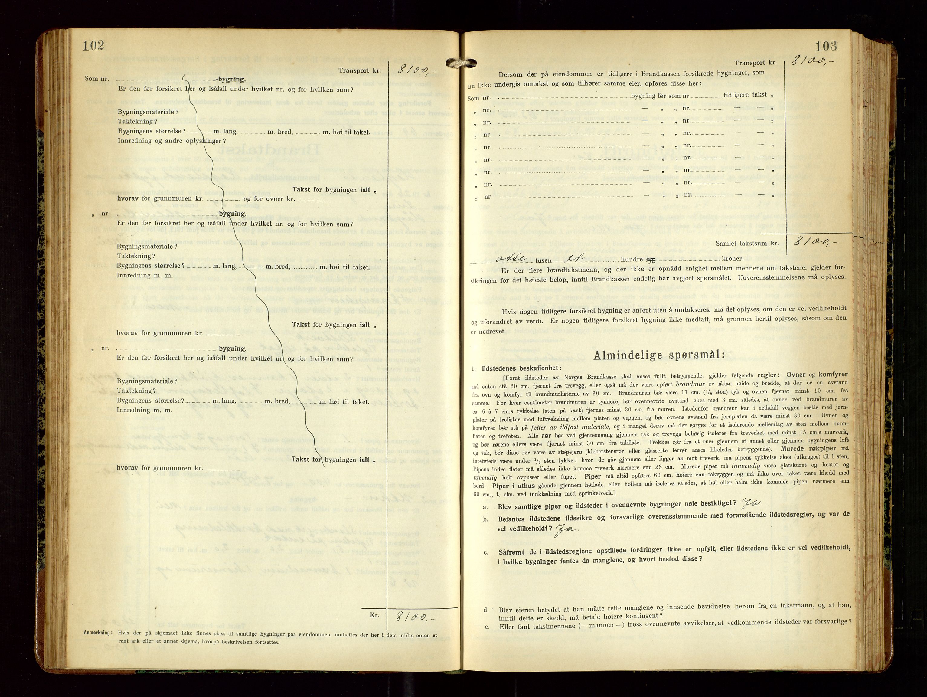 Høyland/Sandnes lensmannskontor, AV/SAST-A-100166/Gob/L0004: "Brandtakstprotokol", 1924-1933, p. 102-103