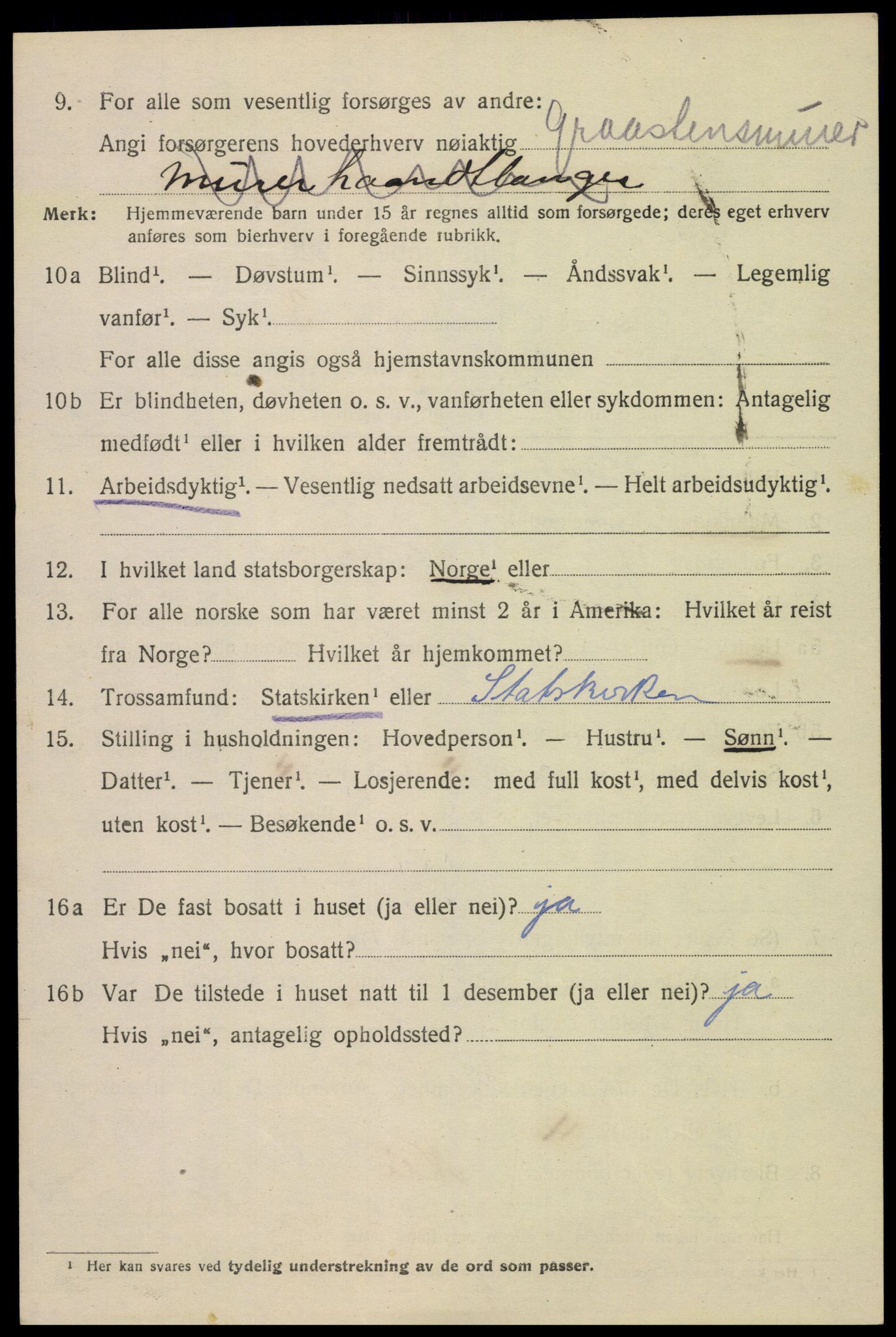 SAK, 1920 census for Kristiansand, 1920, p. 28276