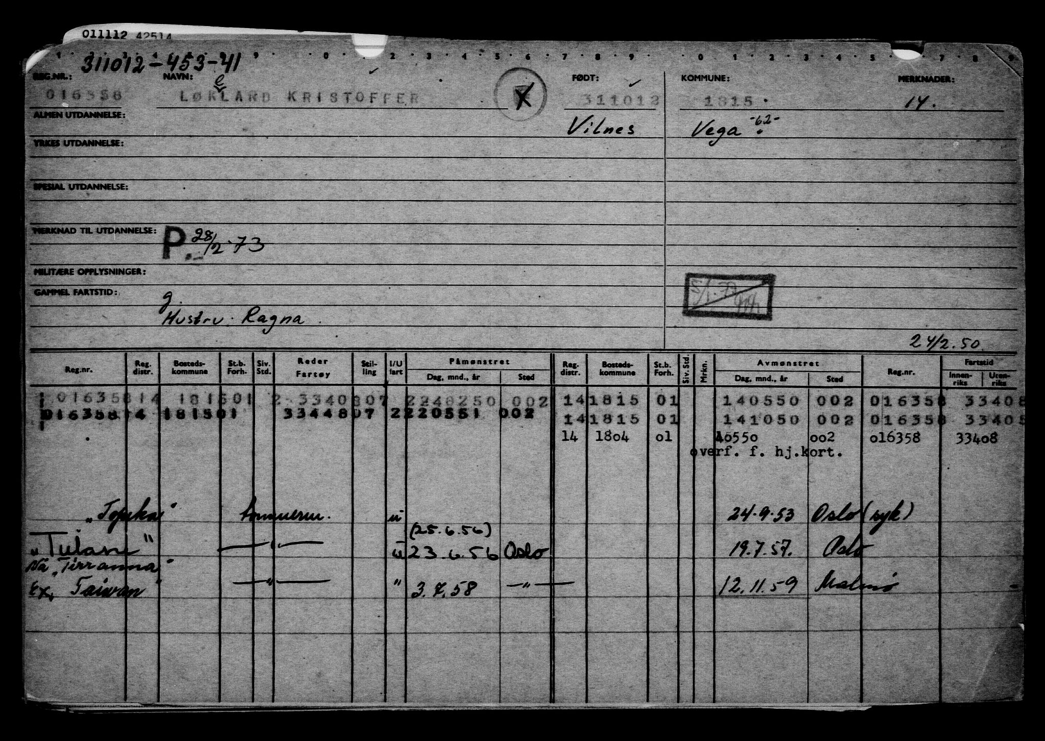 Direktoratet for sjømenn, AV/RA-S-3545/G/Gb/L0108: Hovedkort, 1912, p. 319