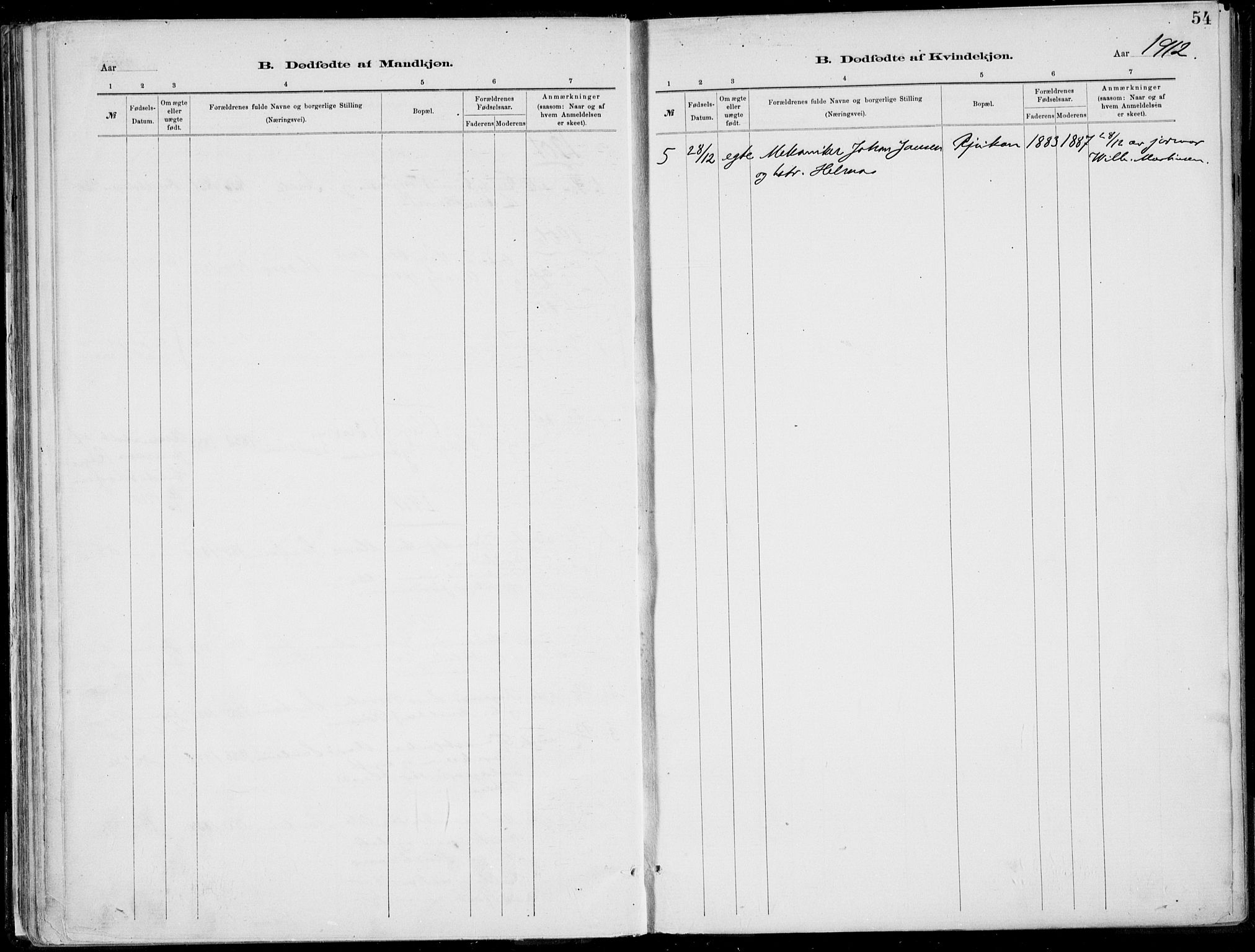 Rjukan kirkebøker, SAKO/A-294/F/Fa/L0001: Parish register (official) no. 1, 1878-1912, p. 54