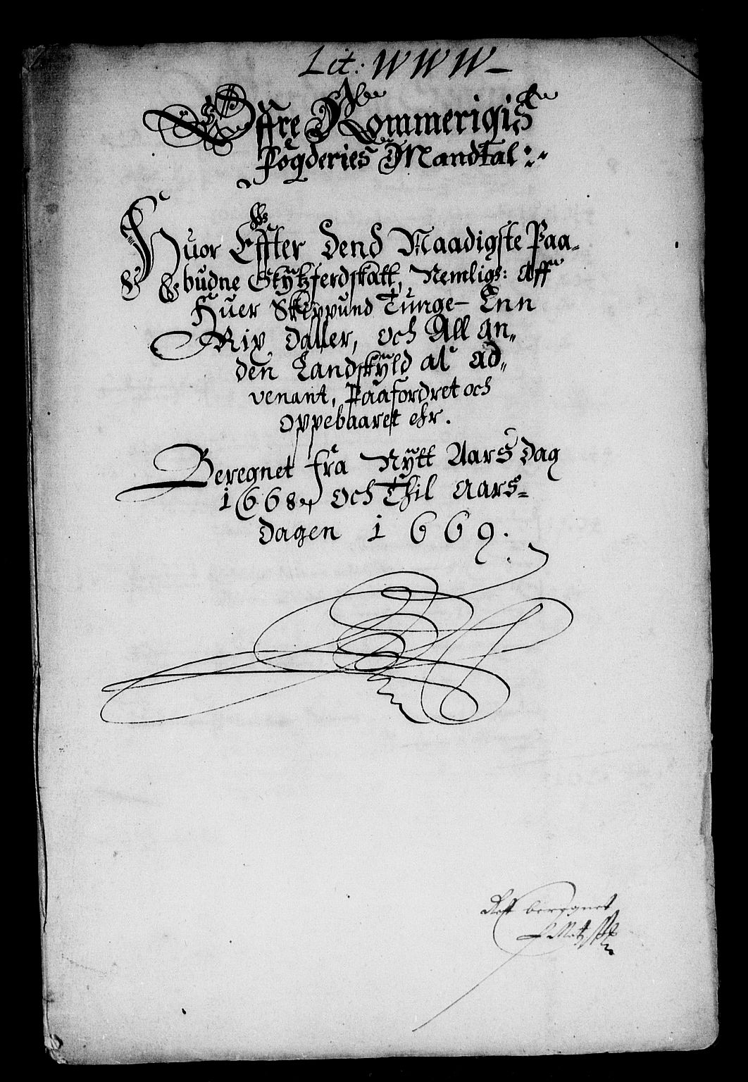 Rentekammeret inntil 1814, Reviderte regnskaper, Stiftamtstueregnskaper, Landkommissariatet på Akershus og Akershus stiftamt, AV/RA-EA-5869/R/Rb/L0051: Akershus stiftamt, 1668