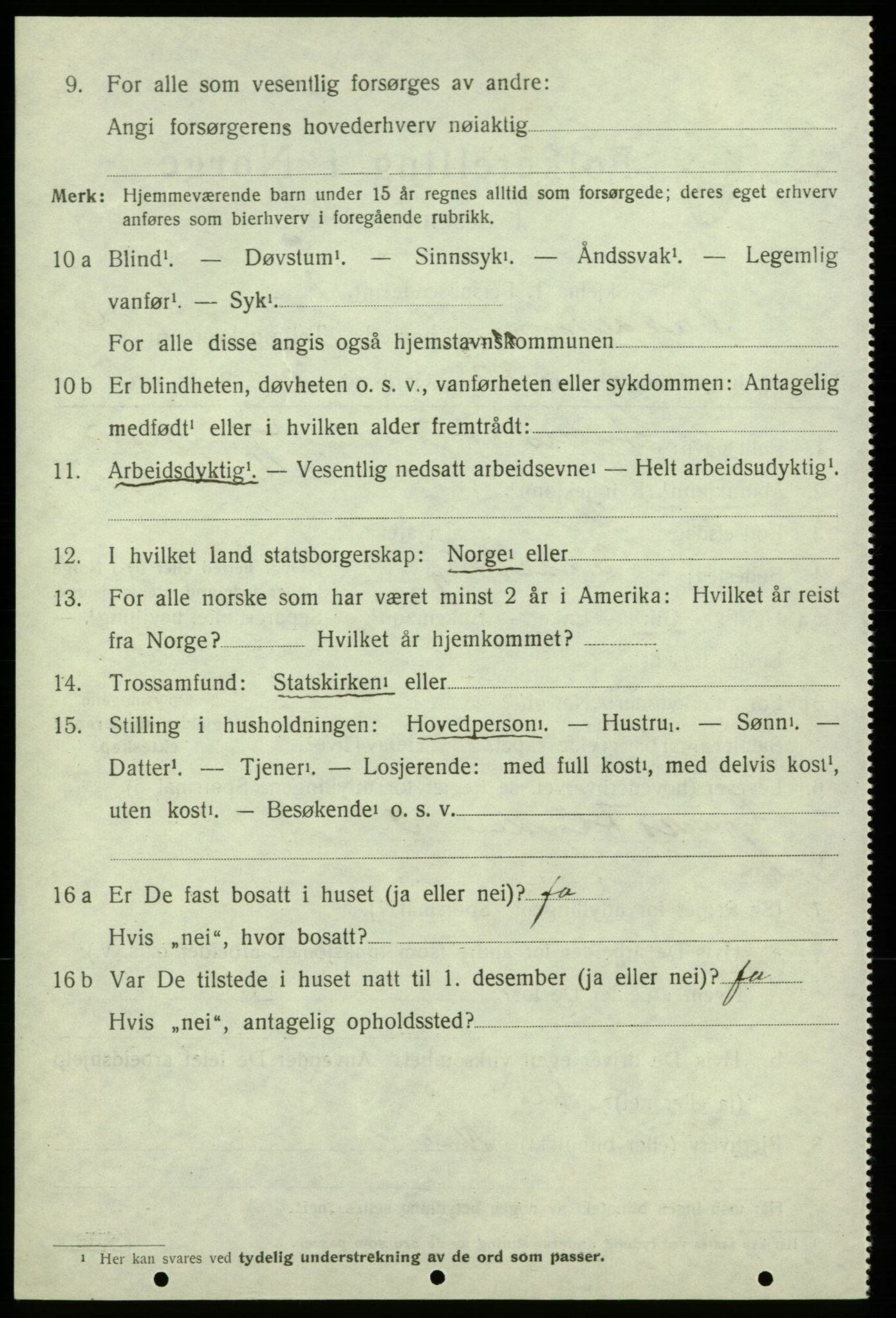 SAB, 1920 census for Varaldsøy, 1920, p. 1688