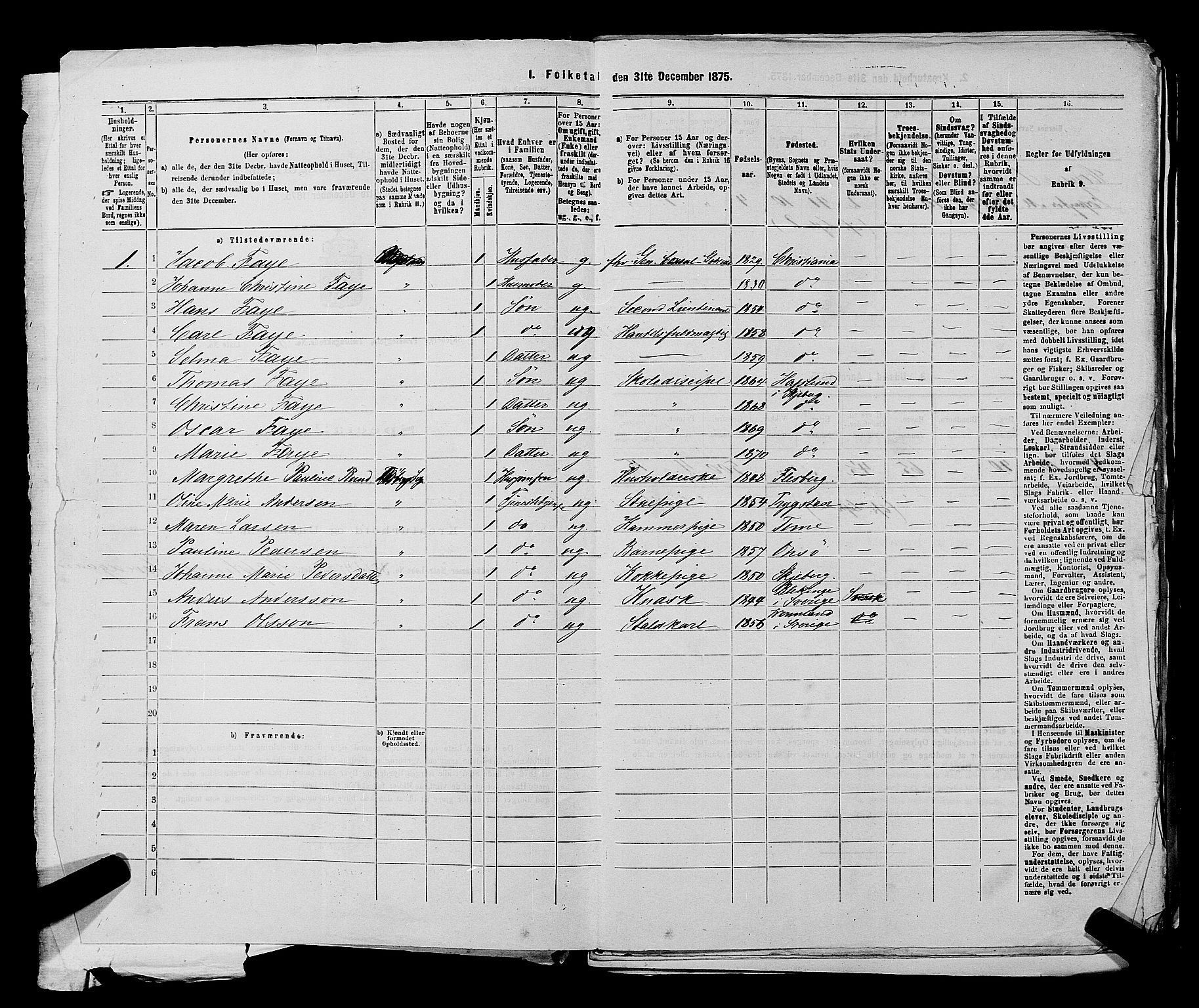 RA, 1875 census for 0115P Skjeberg, 1875, p. 1333