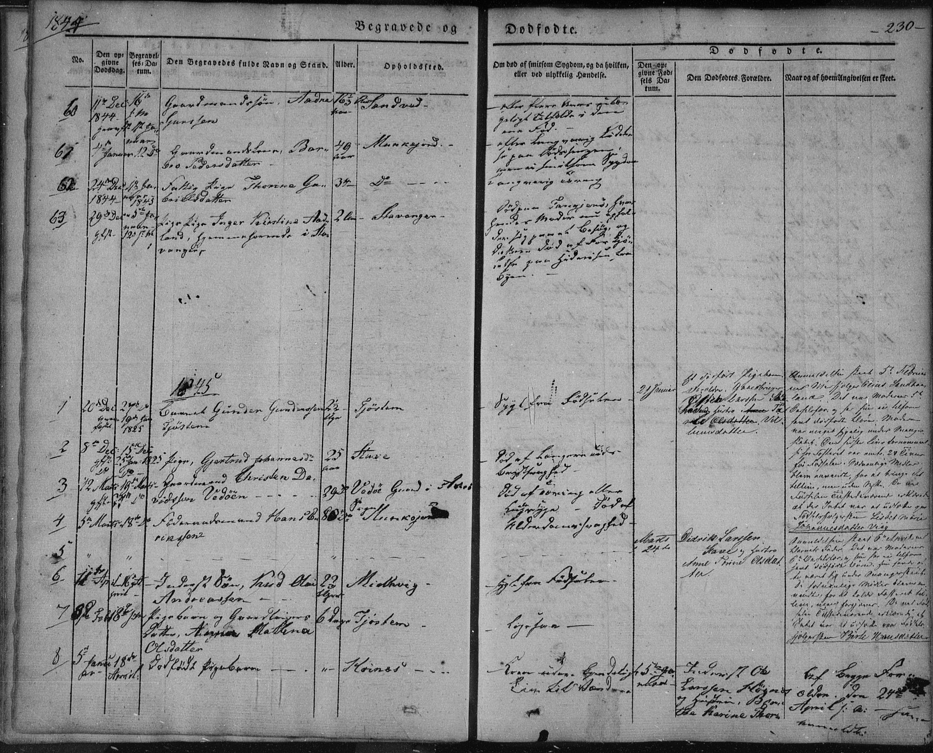 Skudenes sokneprestkontor, SAST/A -101849/H/Ha/Haa/L0003: Parish register (official) no. A 2.2, 1841-1846, p. 230