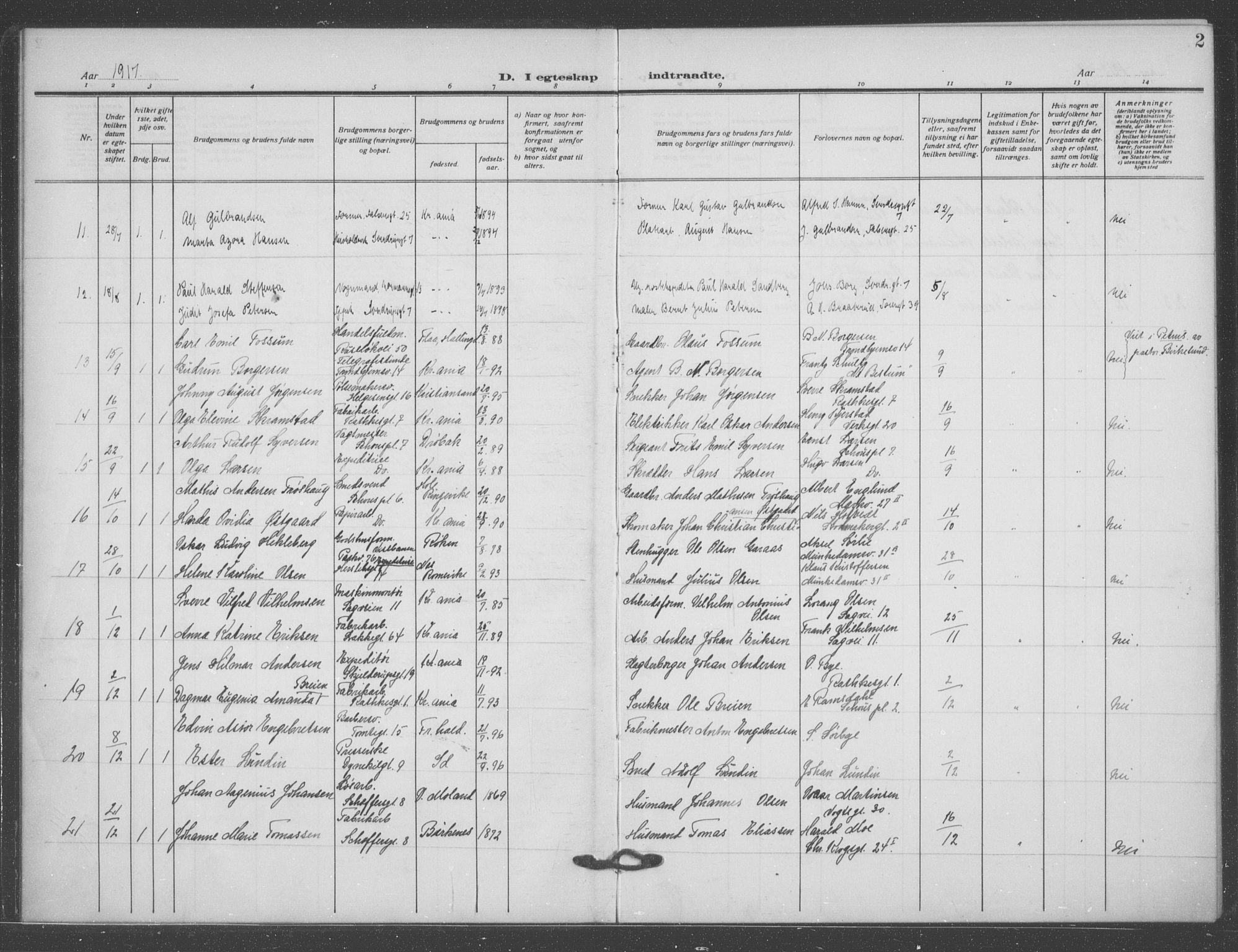 Matteus prestekontor Kirkebøker, AV/SAO-A-10870/F/Fa/L0003: Parish register (official) no. 3, 1917-1938, p. 2