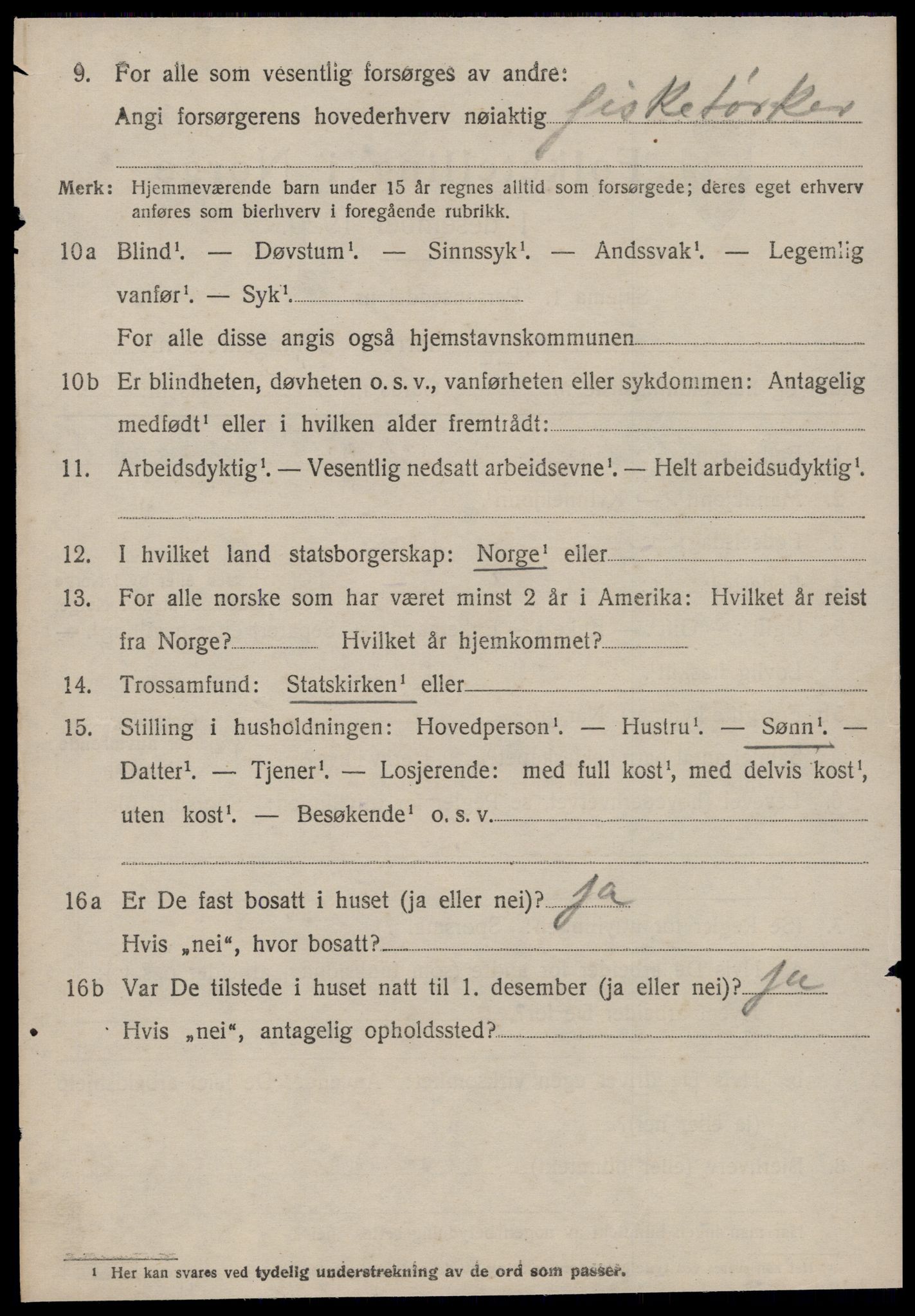 SAT, 1920 census for Borgund, 1920, p. 7043