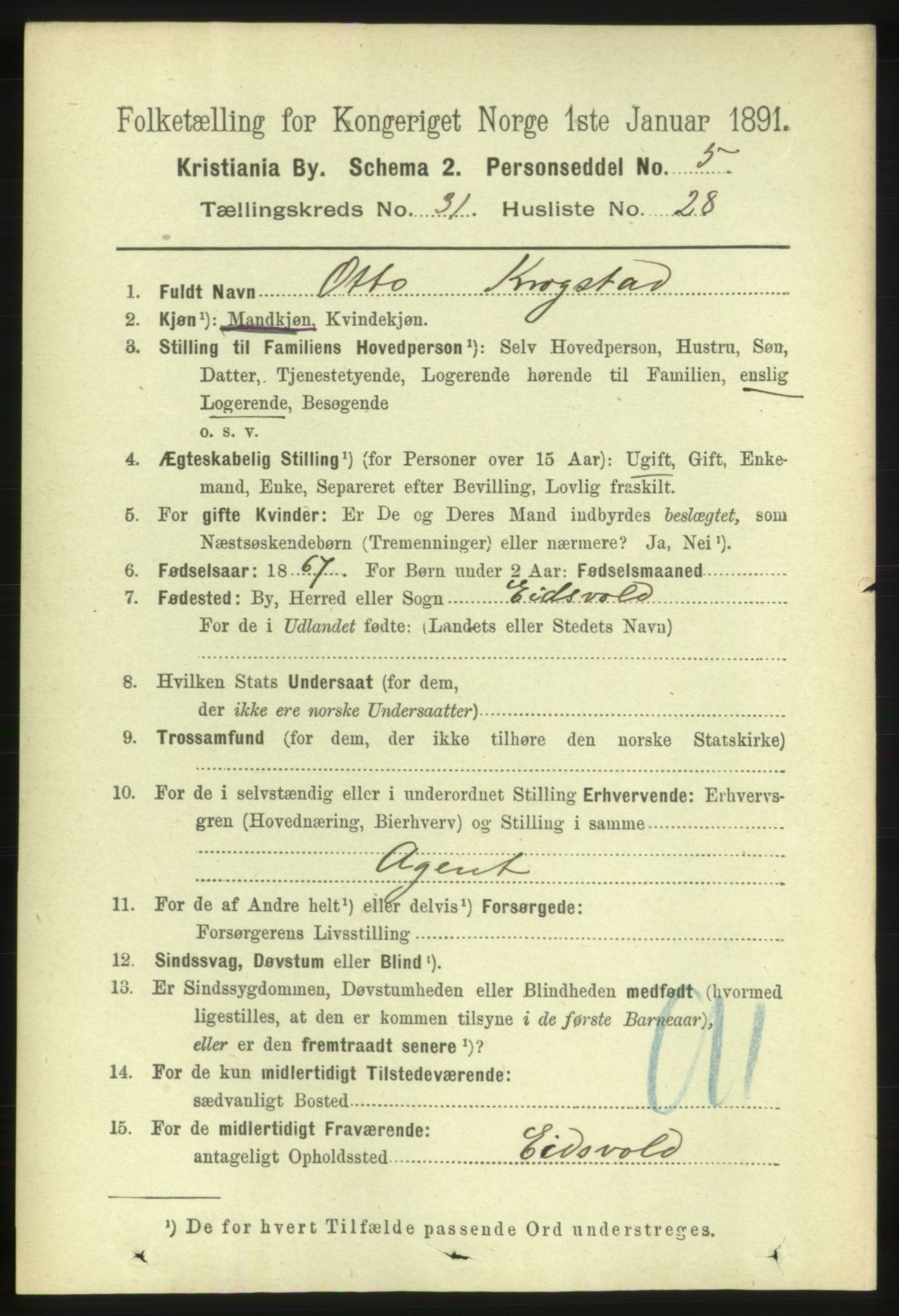 RA, 1891 census for 0301 Kristiania, 1891, p. 16768