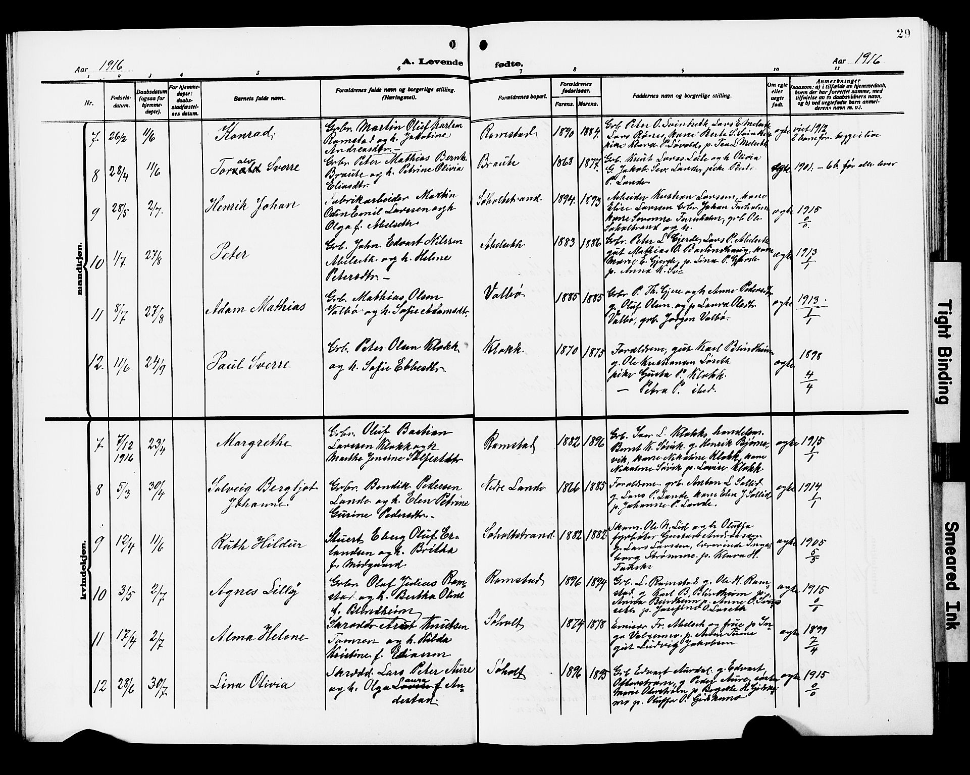 Ministerialprotokoller, klokkerbøker og fødselsregistre - Møre og Romsdal, AV/SAT-A-1454/522/L0328: Parish register (copy) no. 522C07, 1909-1925, p. 29