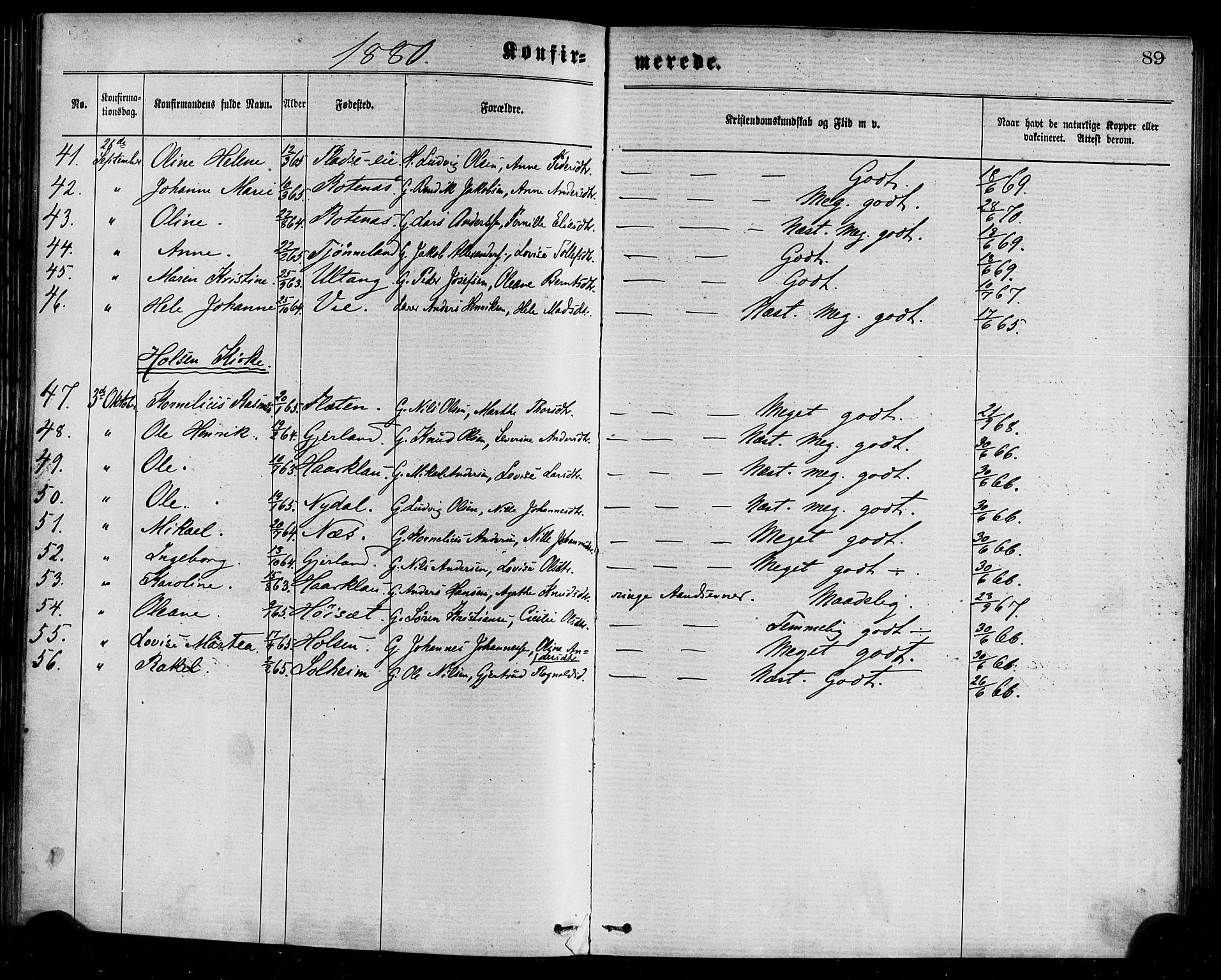 Førde sokneprestembete, AV/SAB-A-79901/H/Haa/Haaa/L0011: Parish register (official) no. A 11, 1877-1880, p. 89