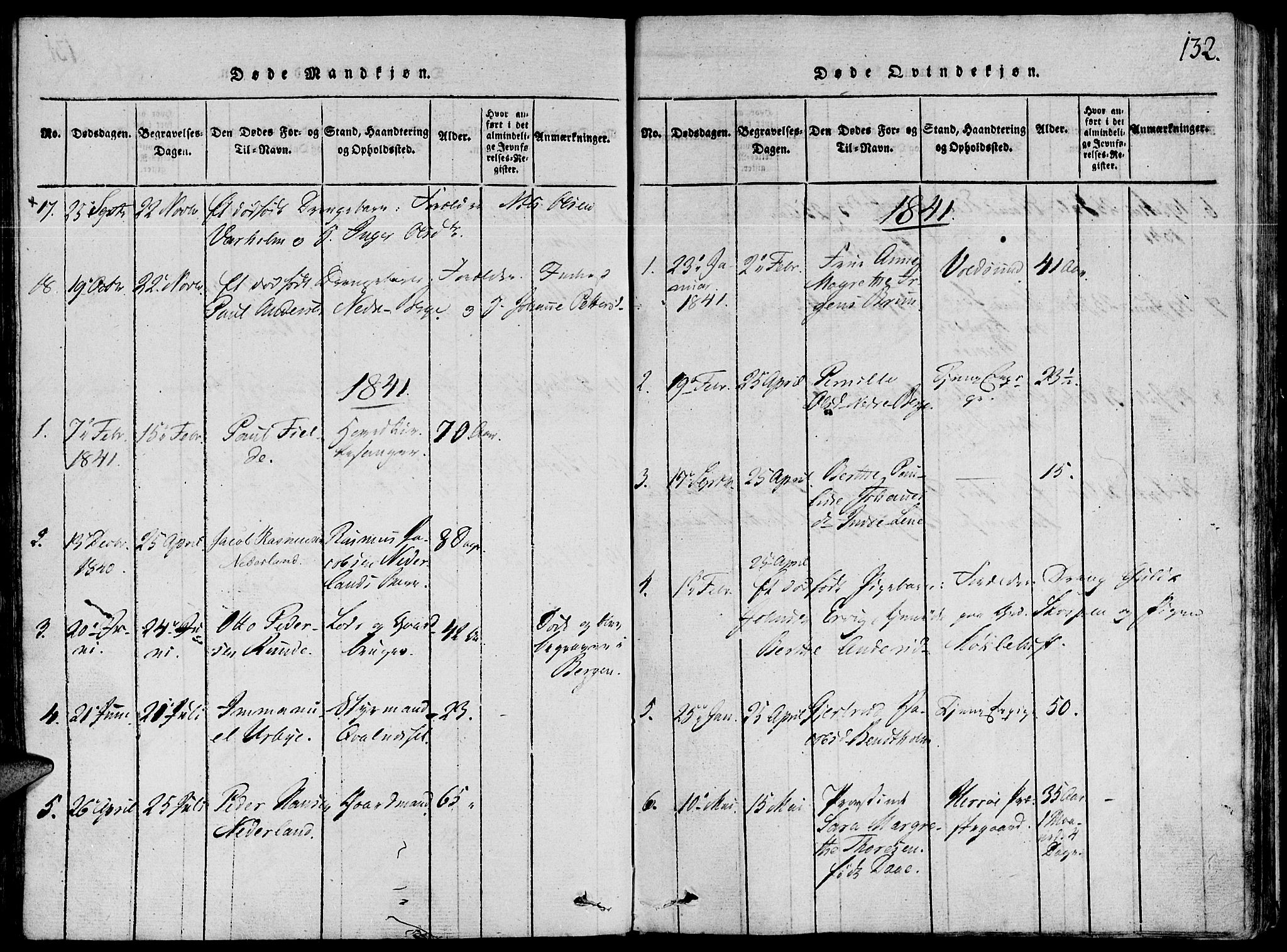 Ministerialprotokoller, klokkerbøker og fødselsregistre - Møre og Romsdal, AV/SAT-A-1454/507/L0069: Parish register (official) no. 507A04, 1816-1841, p. 132