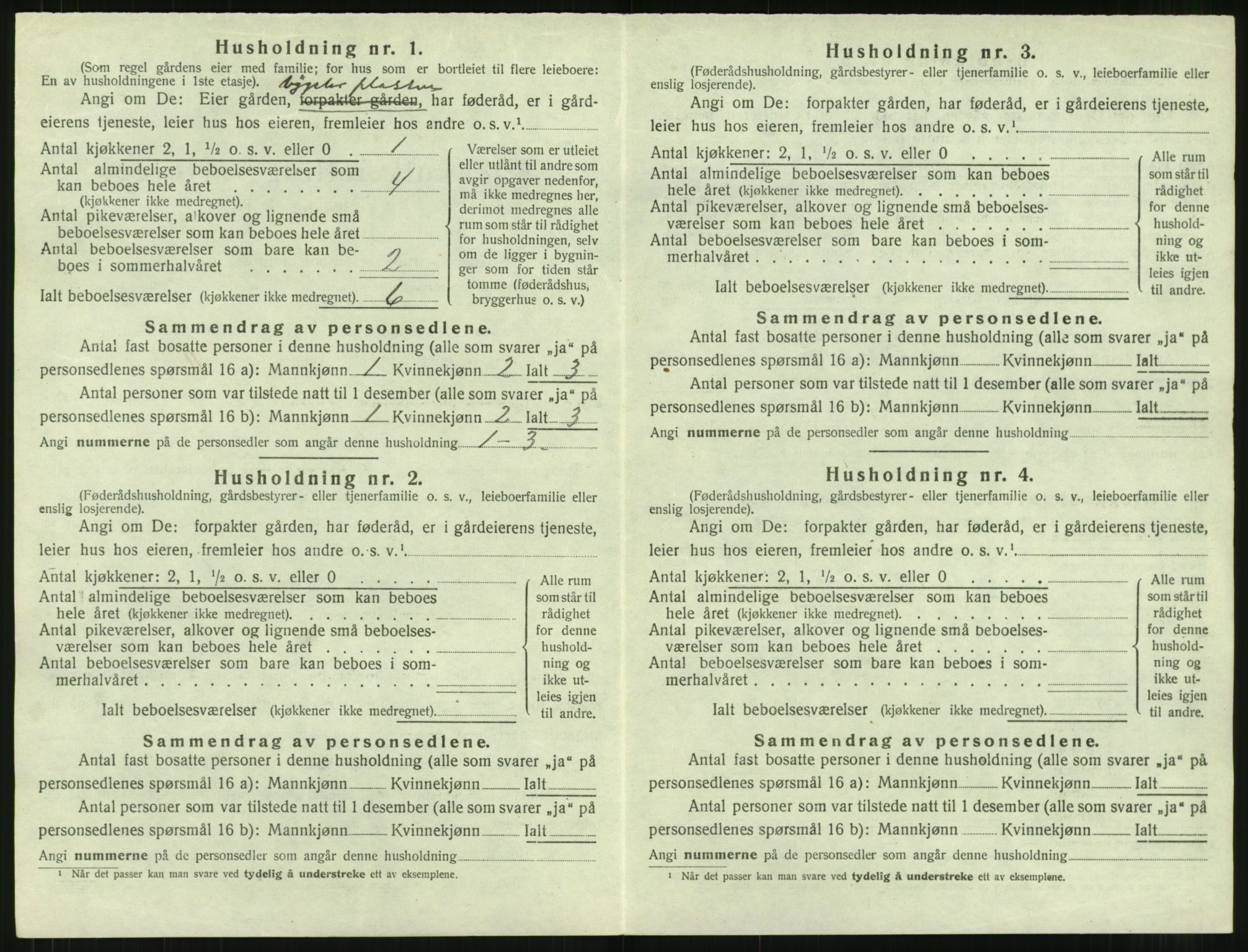 SAT, 1920 census for Rindal, 1920, p. 189