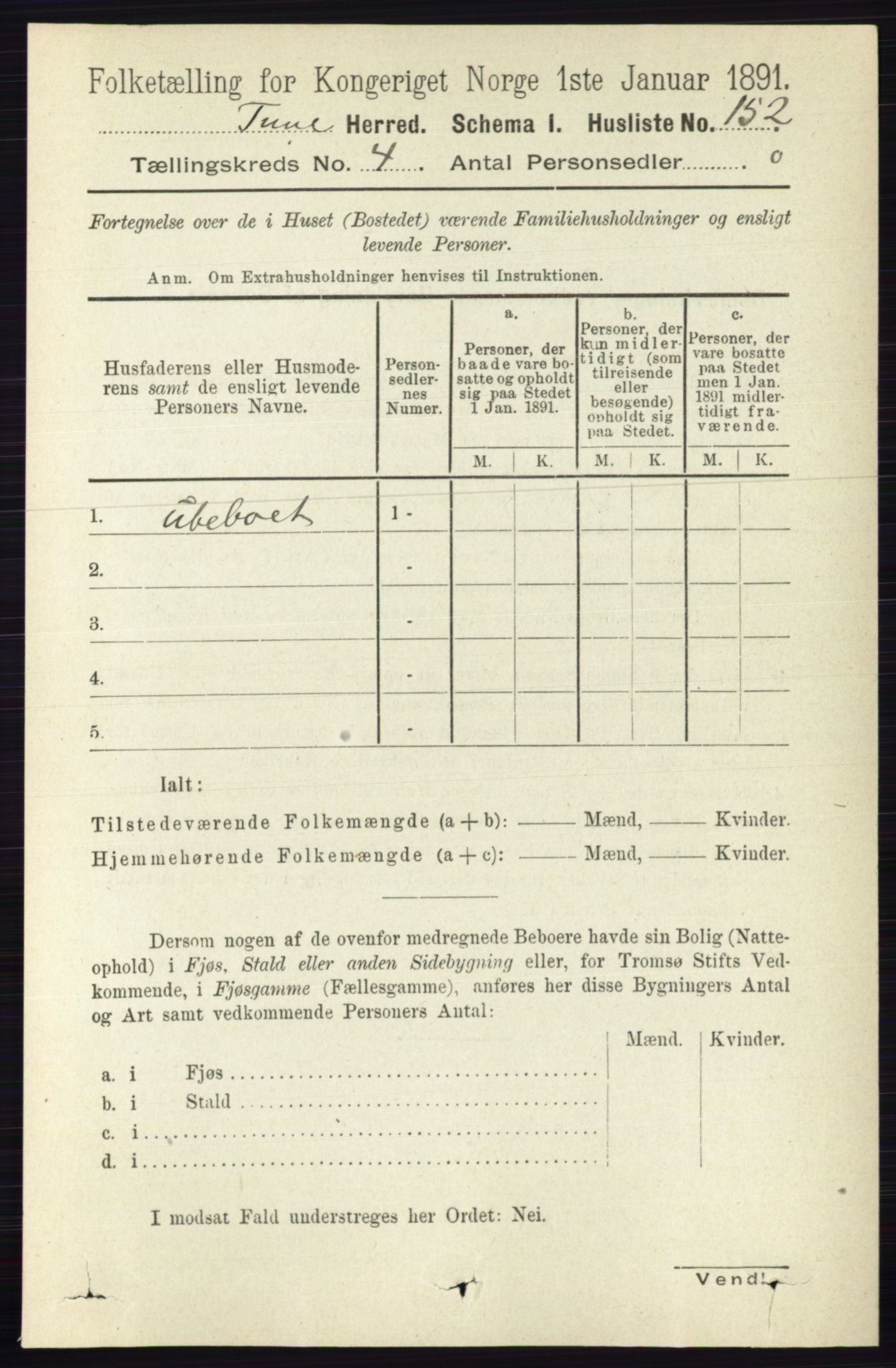 RA, 1891 census for 0130 Tune, 1891, p. 2193