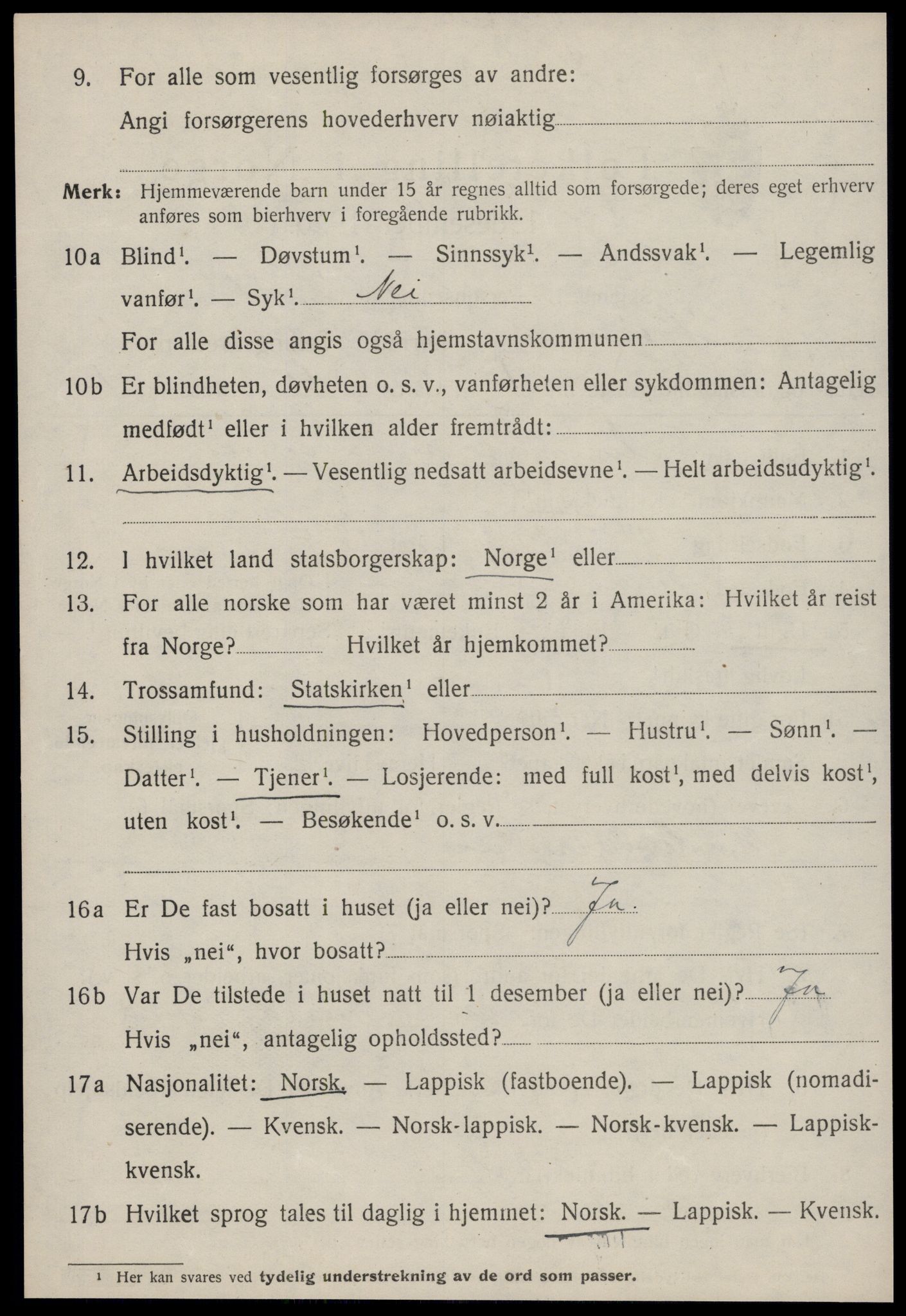 SAT, 1920 census for Stjørna, 1920, p. 3835