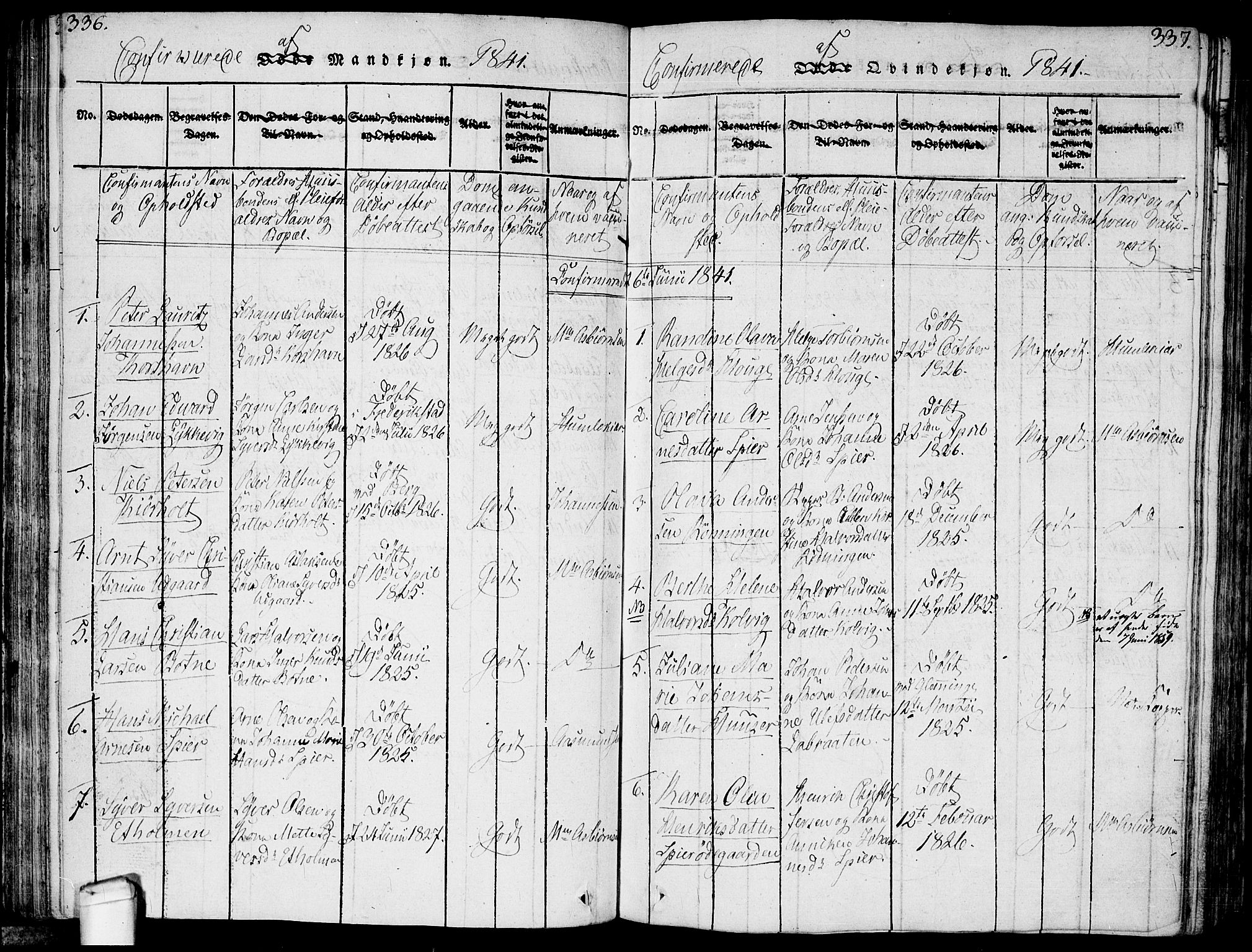 Hvaler prestekontor Kirkebøker, SAO/A-2001/F/Fa/L0005: Parish register (official) no. I 5, 1816-1845, p. 336-337