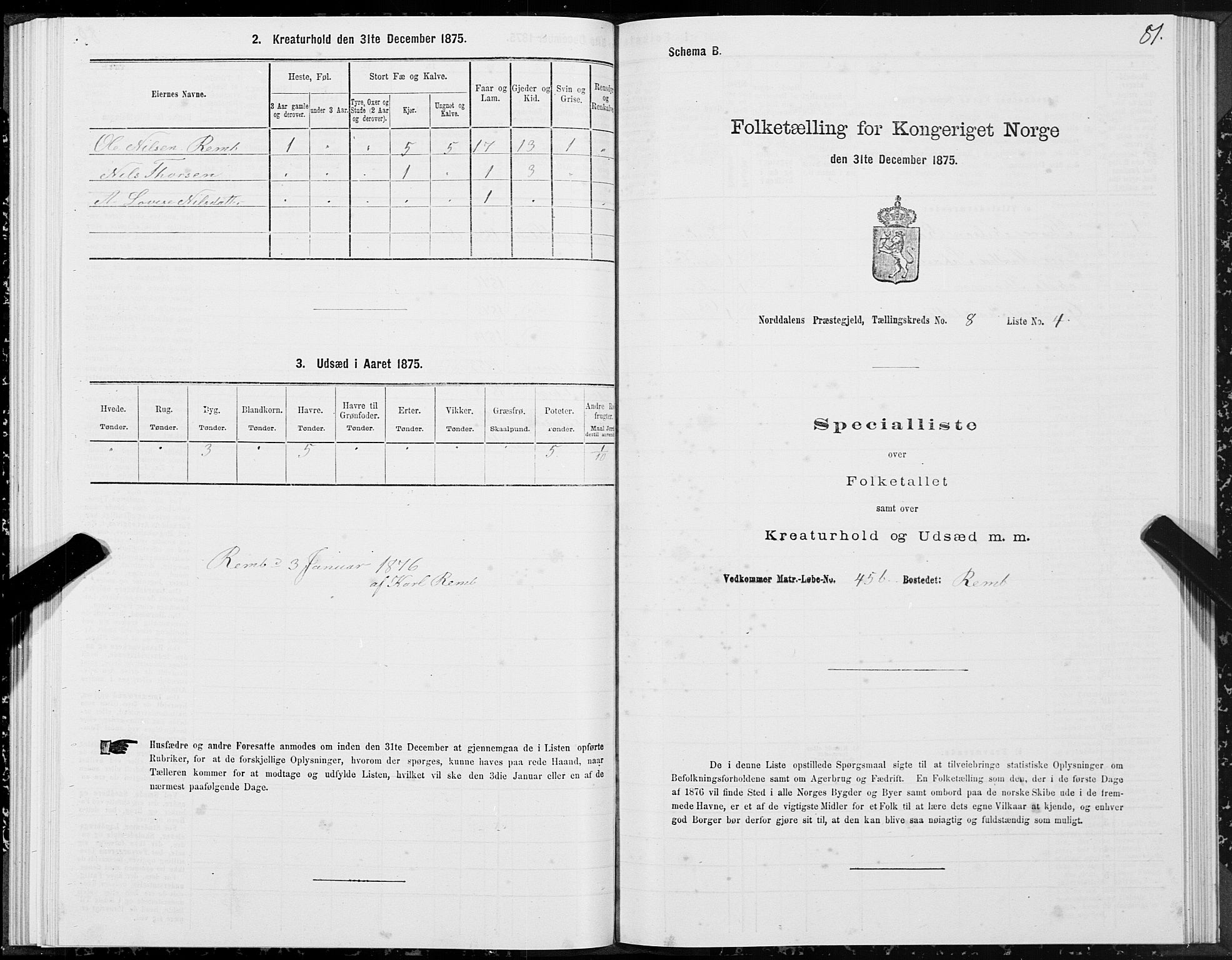 SAT, 1875 census for 1524P Norddal, 1875, p. 4081