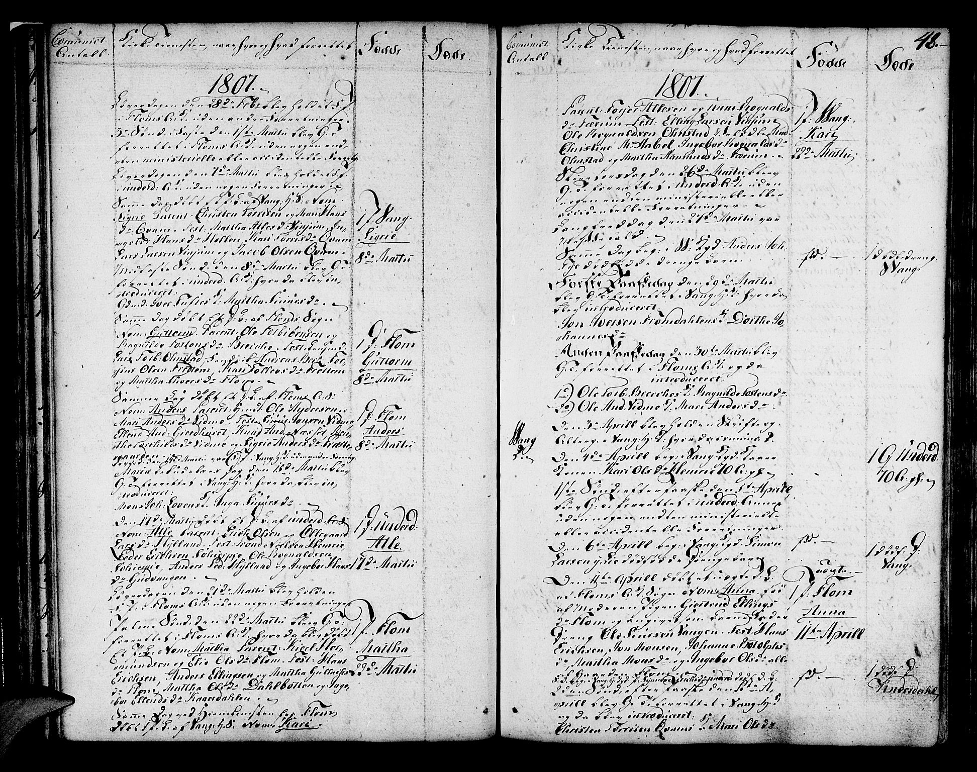Aurland sokneprestembete, SAB/A-99937/H/Ha/Haa/L0005: Parish register (official) no. A 5, 1801-1821, p. 48