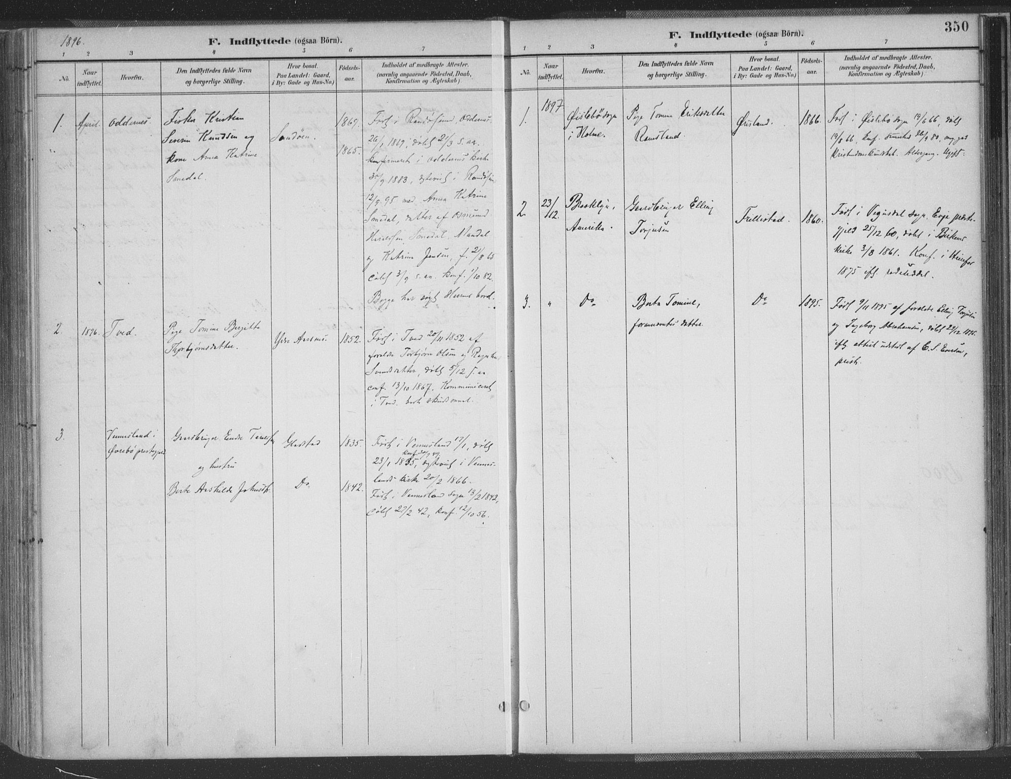 Høvåg sokneprestkontor, AV/SAK-1111-0025/F/Fa/L0006: Parish register (official) no. A 6, 1894-1923, p. 351