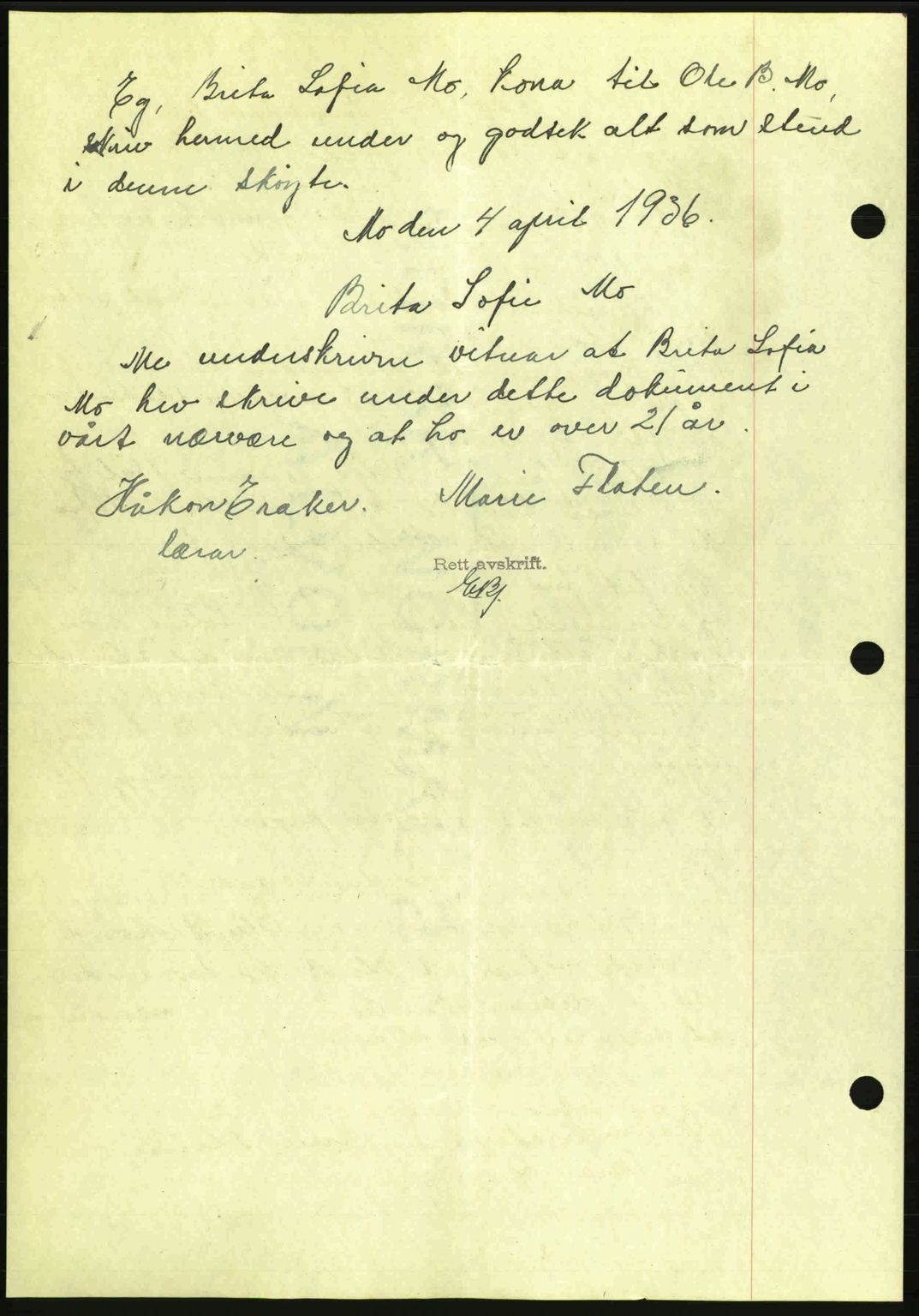 Indre Sogn tingrett, SAB/A-3301/1/G/Gb/Gba/L0030: Mortgage book no. 30, 1935-1937, Deed date: 08.04.1936