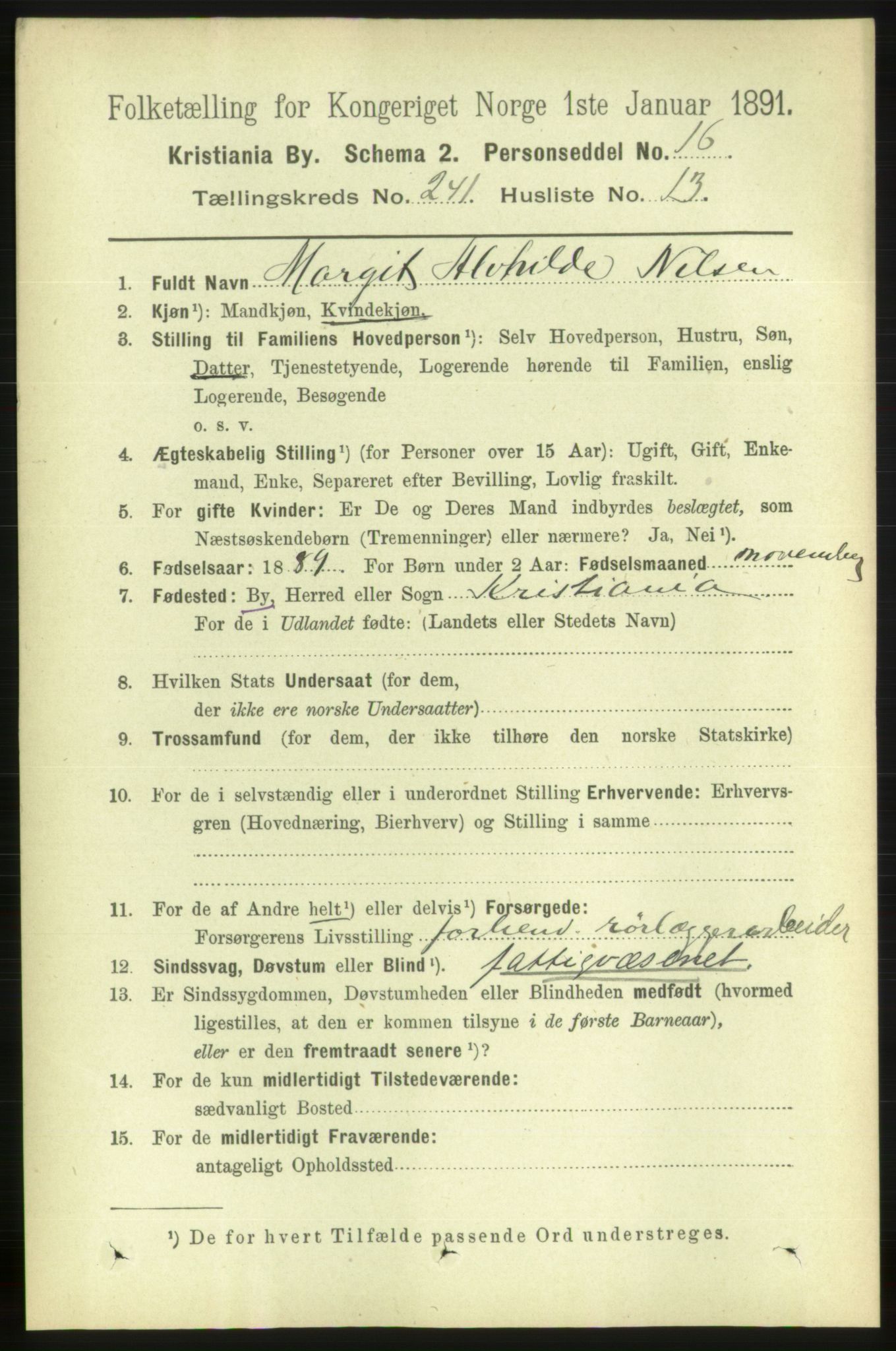 RA, 1891 census for 0301 Kristiania, 1891, p. 146590