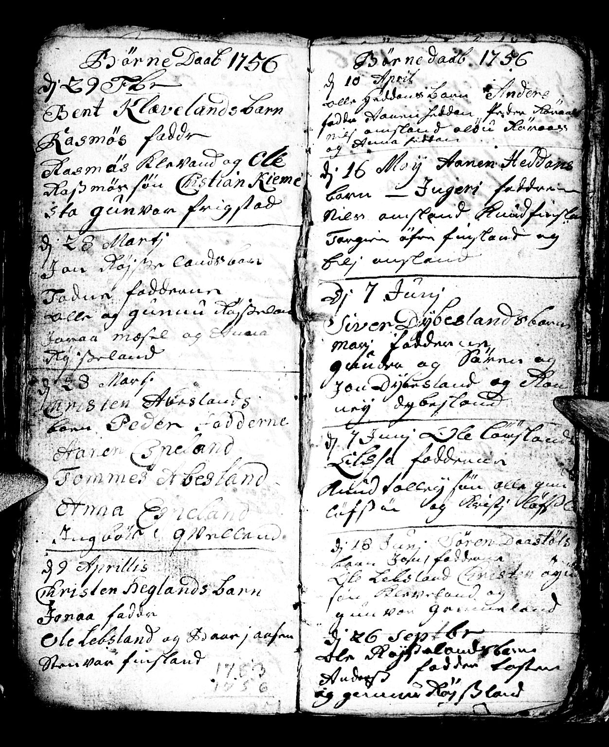 Bjelland sokneprestkontor, AV/SAK-1111-0005/F/Fb/Fbb/L0001: Parish register (copy) no. B 1, 1732-1782, p. 48