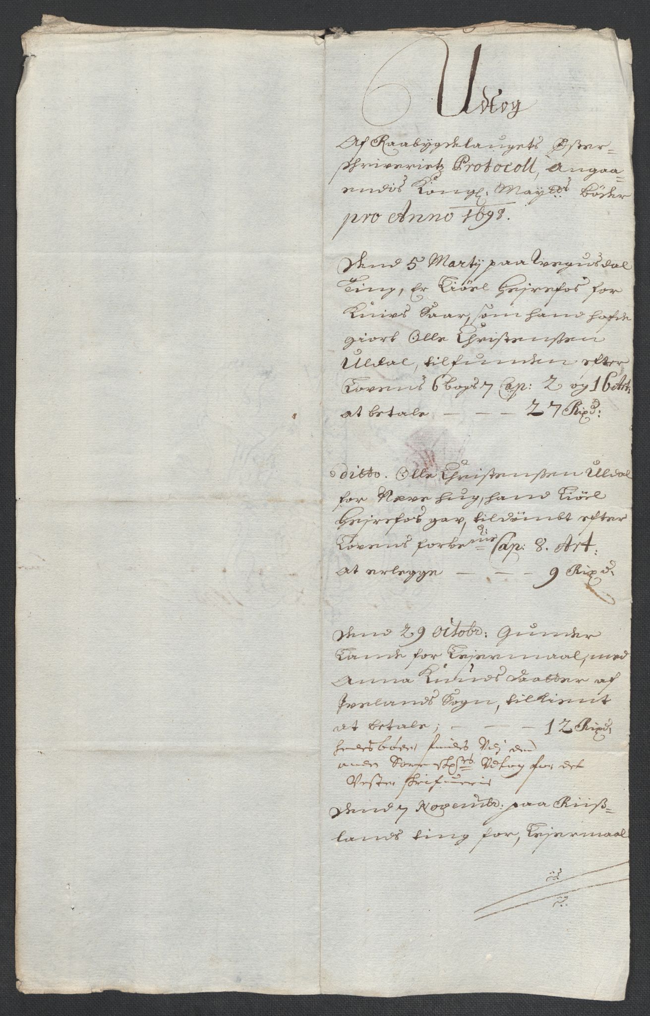 Rentekammeret inntil 1814, Reviderte regnskaper, Fogderegnskap, AV/RA-EA-4092/R40/L2445: Fogderegnskap Råbyggelag, 1697-1699, p. 128