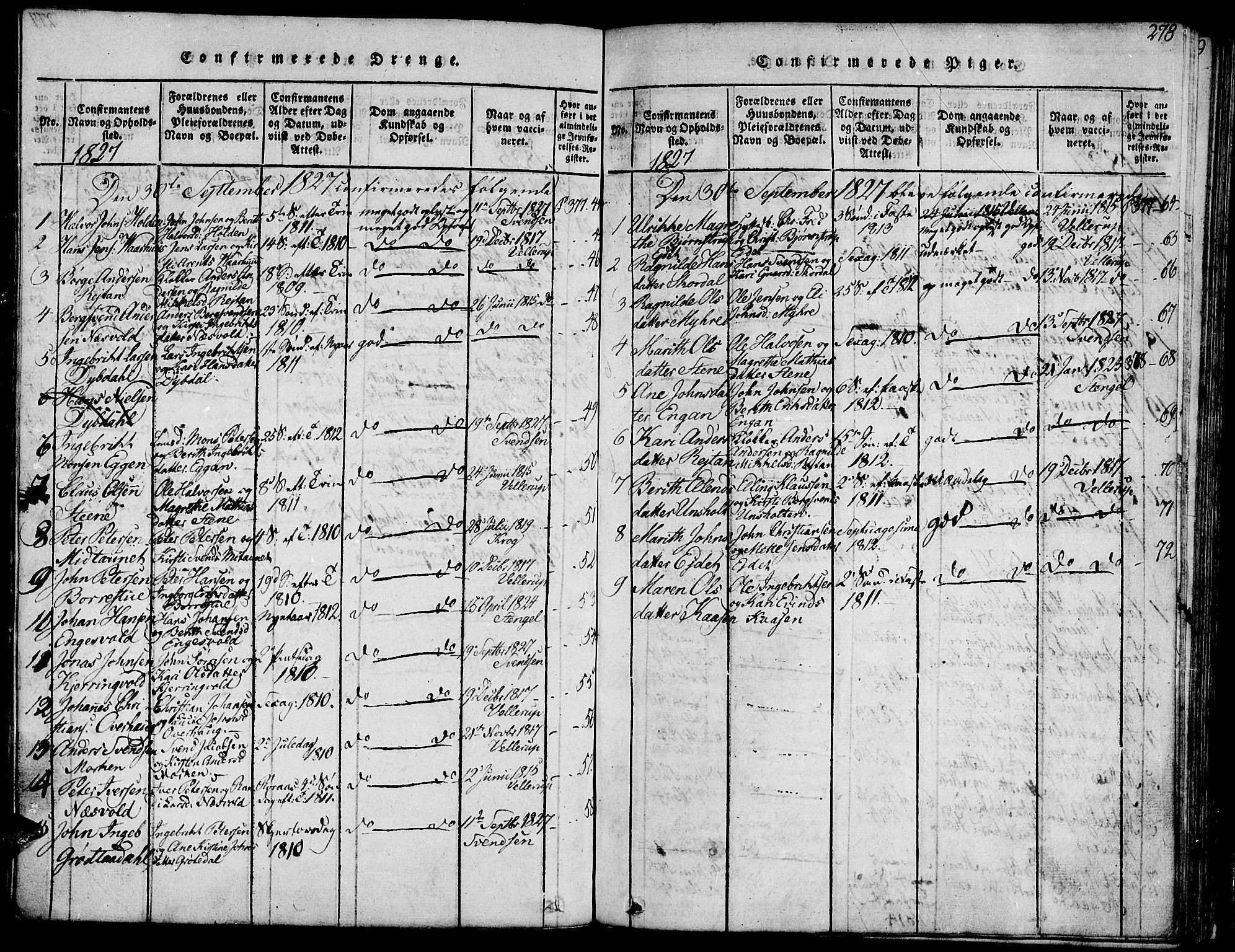 Ministerialprotokoller, klokkerbøker og fødselsregistre - Sør-Trøndelag, SAT/A-1456/685/L0956: Parish register (official) no. 685A03 /3, 1817-1829, p. 278