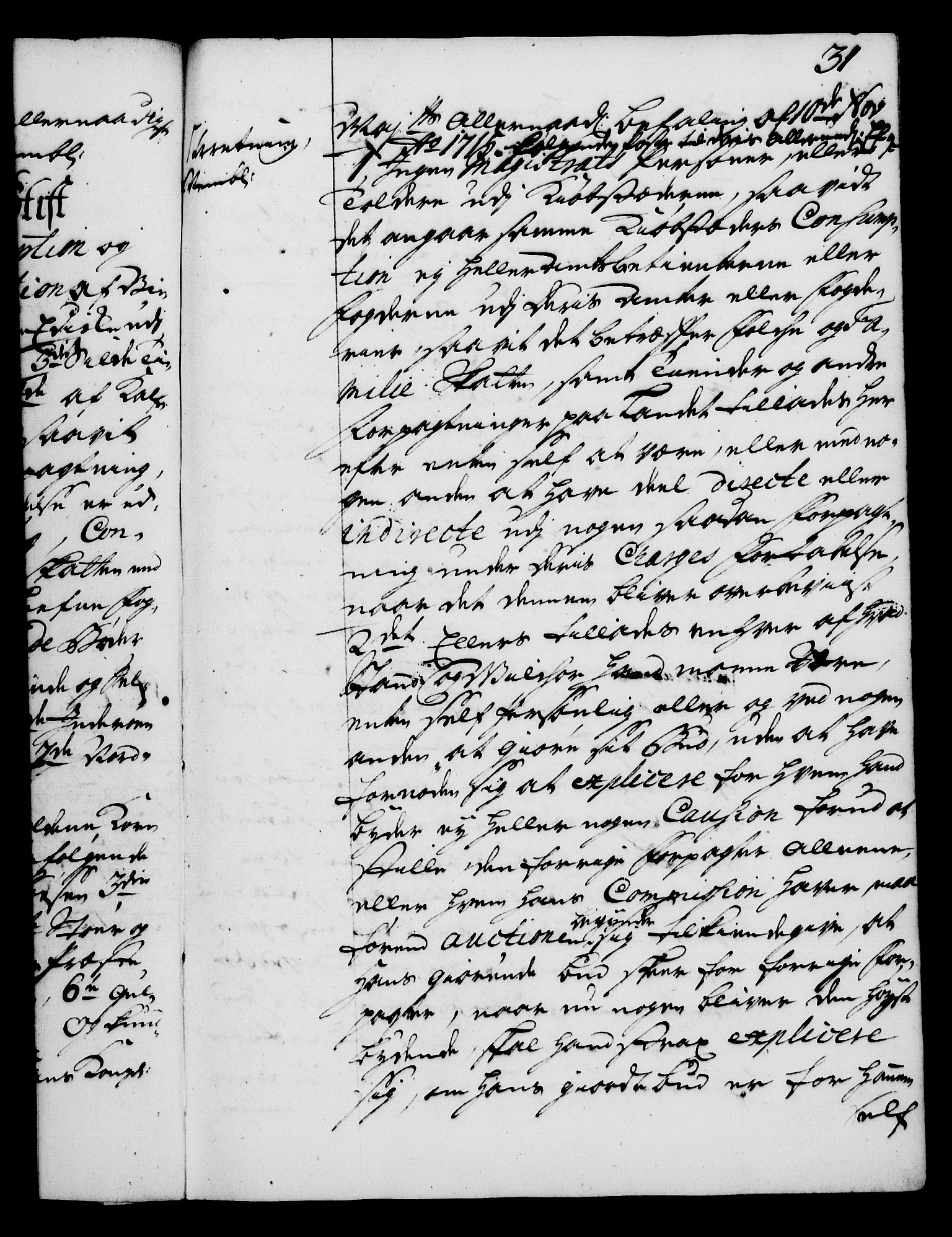 Rentekammeret, Kammerkanselliet, RA/EA-3111/G/Gg/Gga/L0003: Norsk ekspedisjonsprotokoll med register (merket RK 53.3), 1727-1734, p. 31
