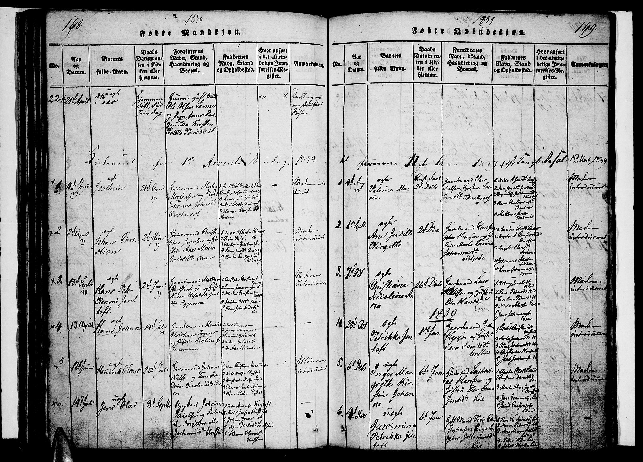 Ministerialprotokoller, klokkerbøker og fødselsregistre - Nordland, SAT/A-1459/880/L1130: Parish register (official) no. 880A04, 1821-1843, p. 168-169