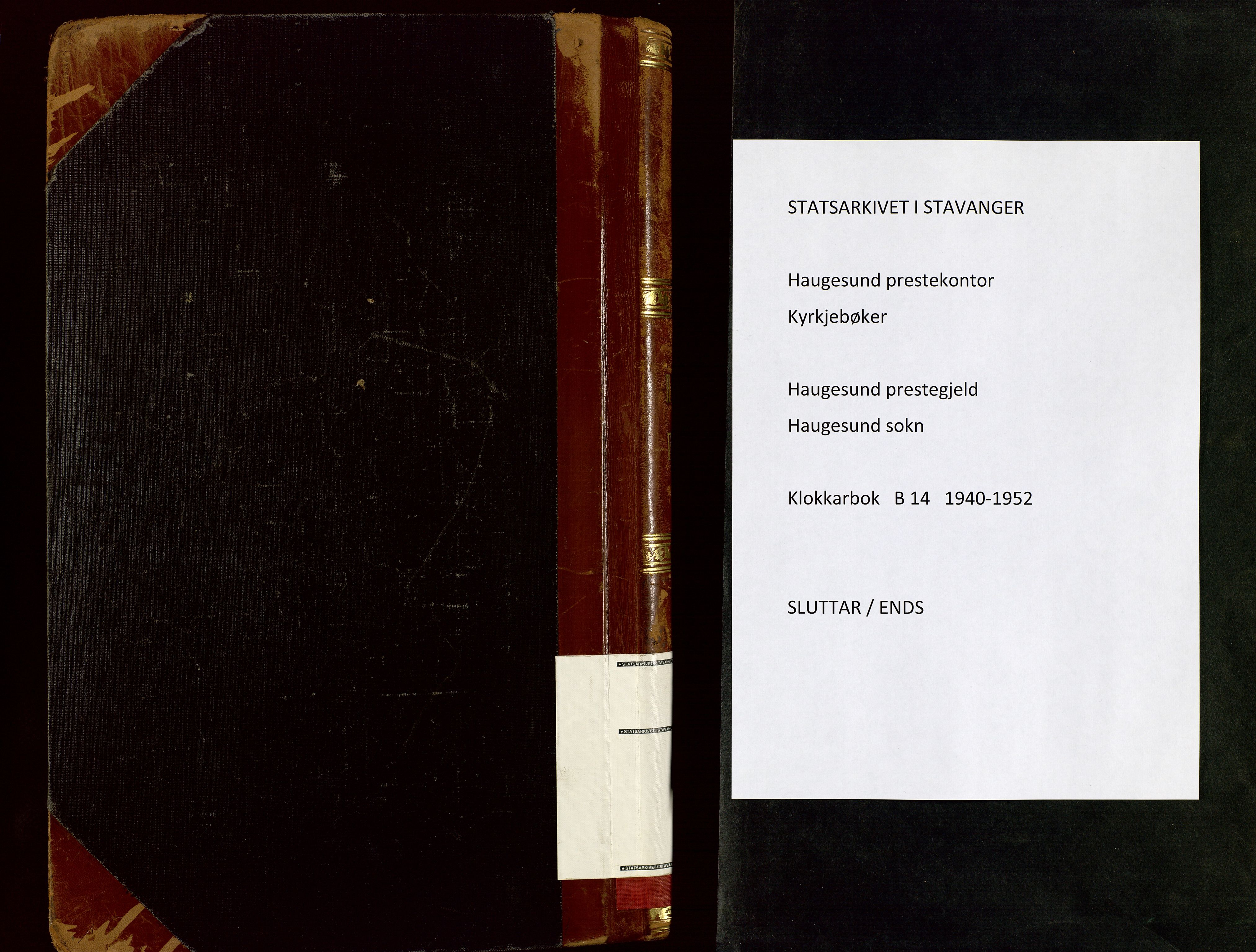 Haugesund sokneprestkontor, AV/SAST-A -101863/H/Ha/Hab/L0014: Parish register (copy) no. B 14, 1940-1952