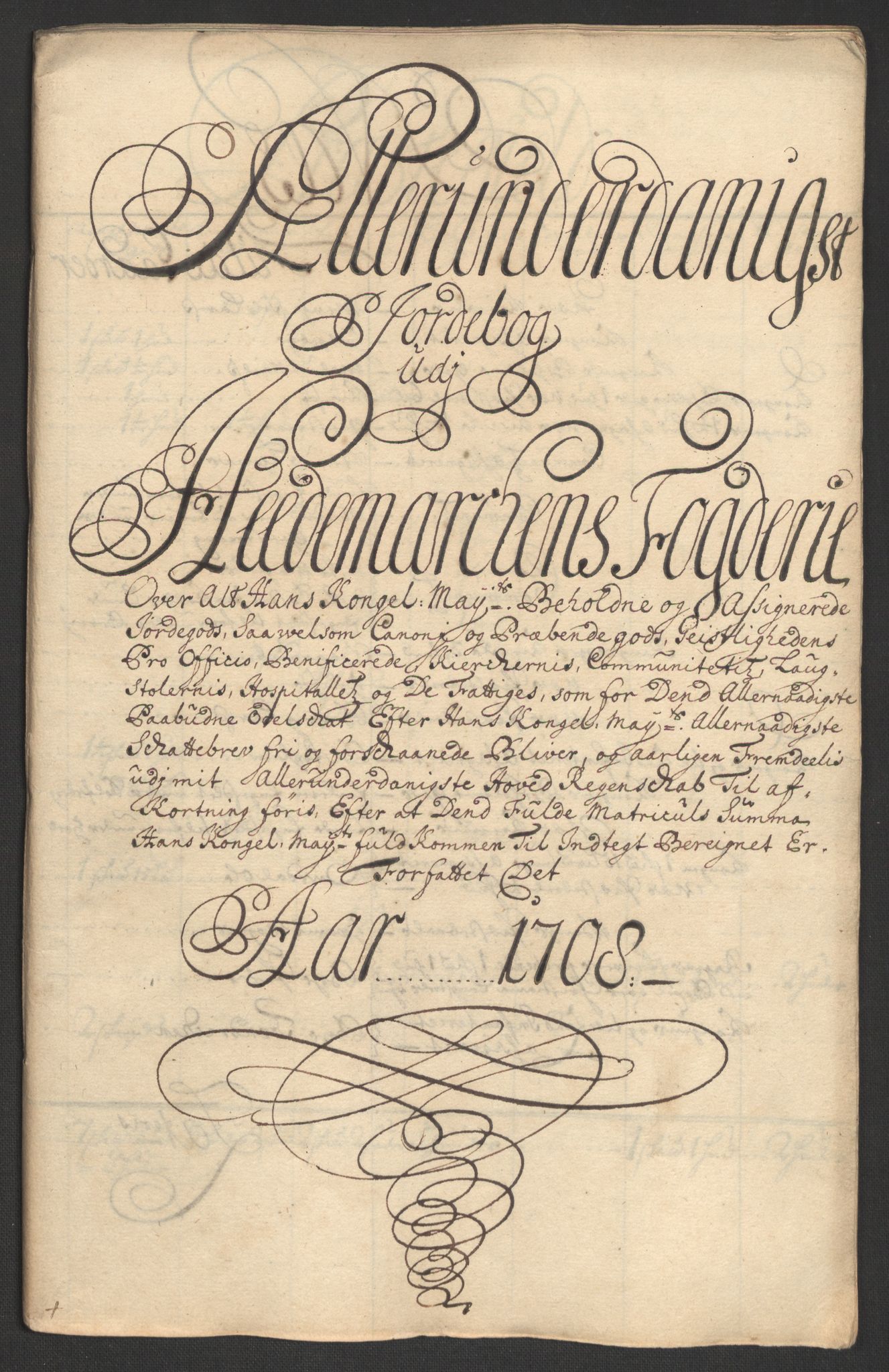 Rentekammeret inntil 1814, Reviderte regnskaper, Fogderegnskap, RA/EA-4092/R16/L1044: Fogderegnskap Hedmark, 1708, p. 235