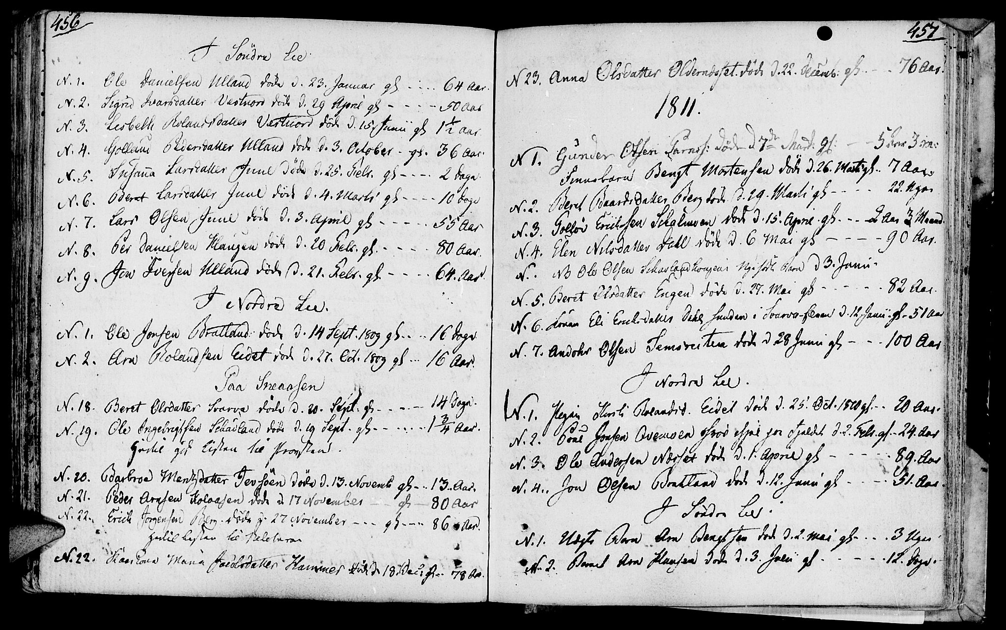 Ministerialprotokoller, klokkerbøker og fødselsregistre - Nord-Trøndelag, SAT/A-1458/749/L0468: Parish register (official) no. 749A02, 1787-1817, p. 456-457