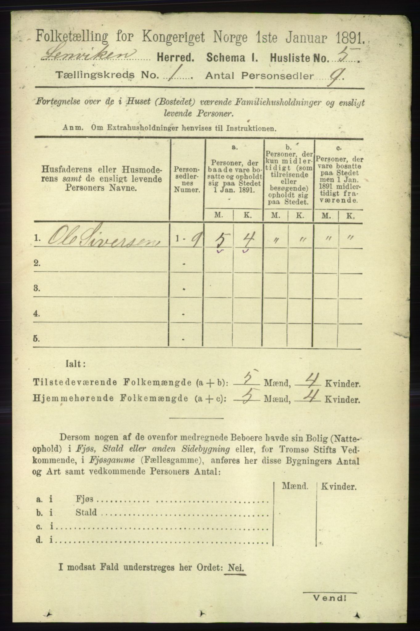 RA, 1891 census for 1931 Lenvik, 1891, p. 28