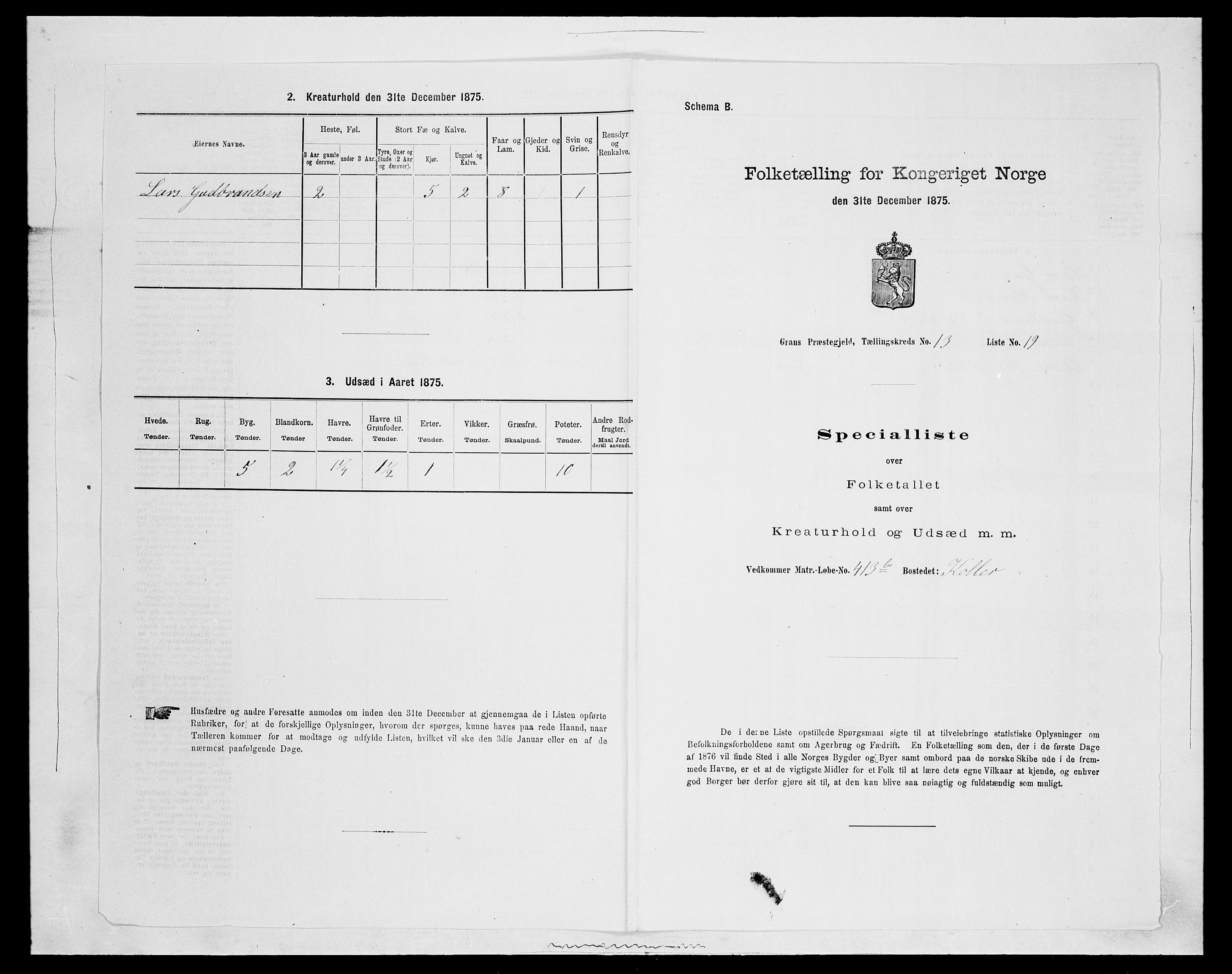 SAH, 1875 census for 0534P Gran, 1875, p. 2408