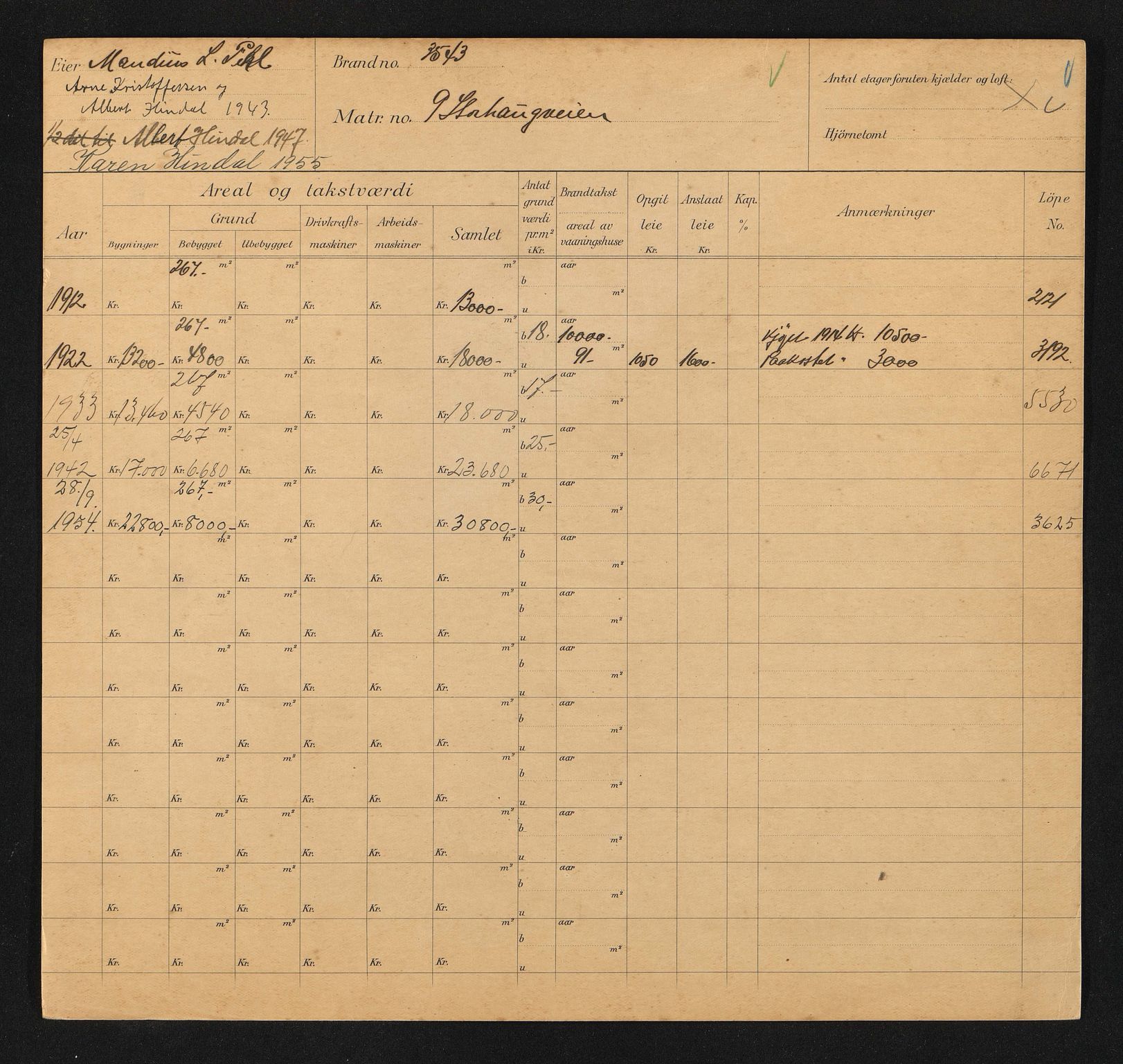 Stavanger kommune. Skattetakstvesenet, BYST/A-0440/F/Fa/Faa/L0041/0003: Skattetakstkort / Storhaugveien 9 - Stranddalsveien - Strandkaien - Strømvig - Styrmannsveien 24a