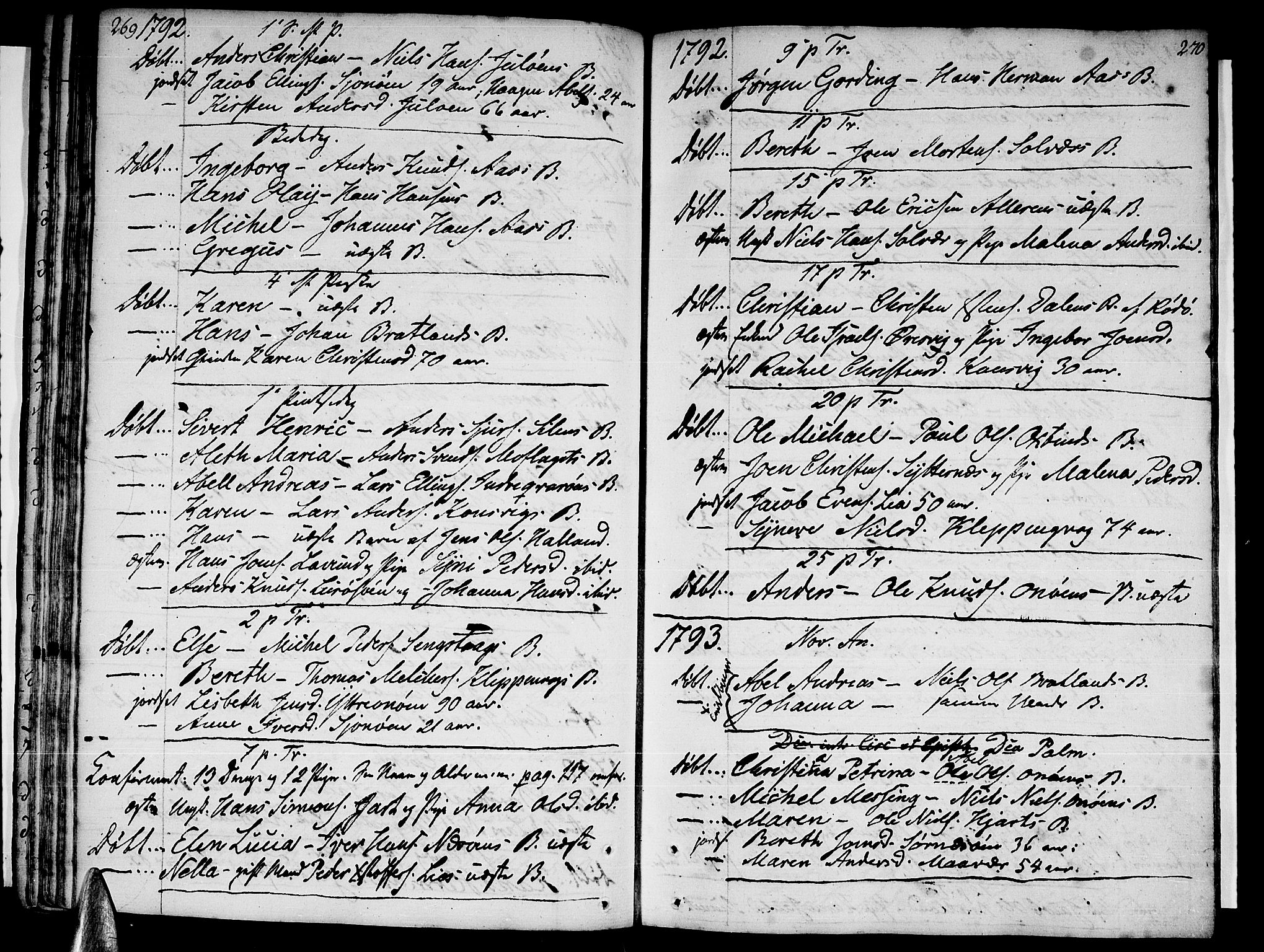 Ministerialprotokoller, klokkerbøker og fødselsregistre - Nordland, AV/SAT-A-1459/839/L0563: Parish register (official) no. 839A01 /1, 1767-1824, p. 269-270