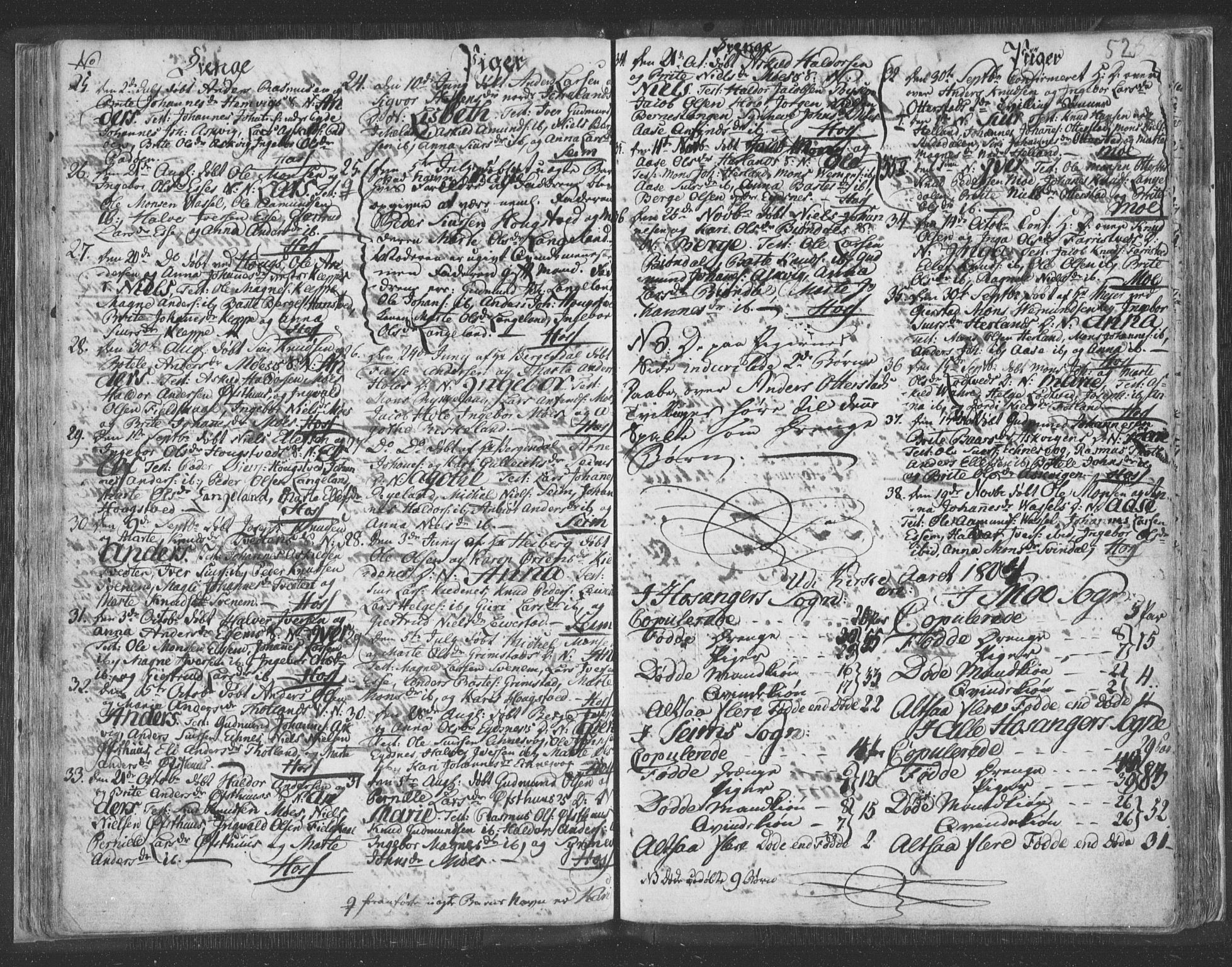 Hosanger sokneprestembete, SAB/A-75801/H/Haa: Parish register (official) no. A 3, 1793-1811, p. 51b-52a