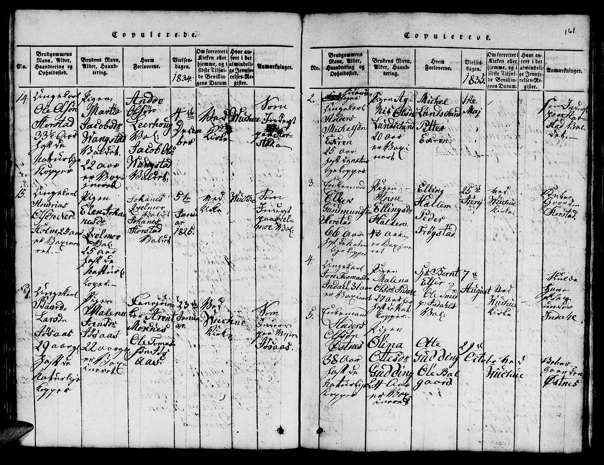 Ministerialprotokoller, klokkerbøker og fødselsregistre - Nord-Trøndelag, AV/SAT-A-1458/724/L0265: Parish register (copy) no. 724C01, 1816-1845, p. 161a