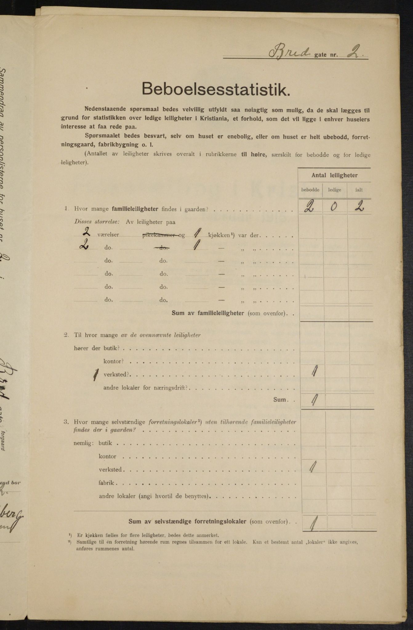 OBA, Municipal Census 1915 for Kristiania, 1915, p. 8049