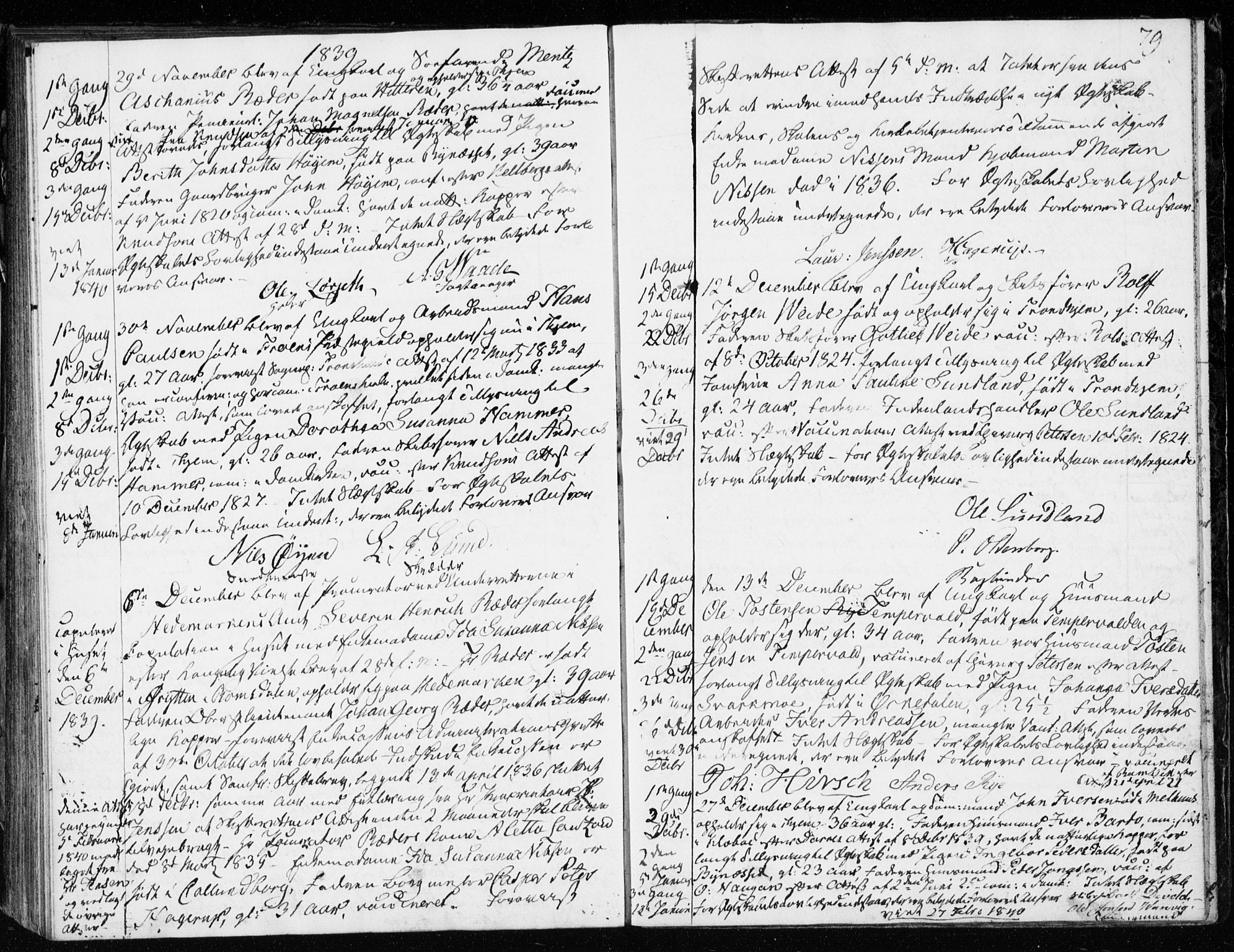Ministerialprotokoller, klokkerbøker og fødselsregistre - Sør-Trøndelag, SAT/A-1456/601/L0046: Parish register (official) no. 601A14, 1830-1841, p. 79