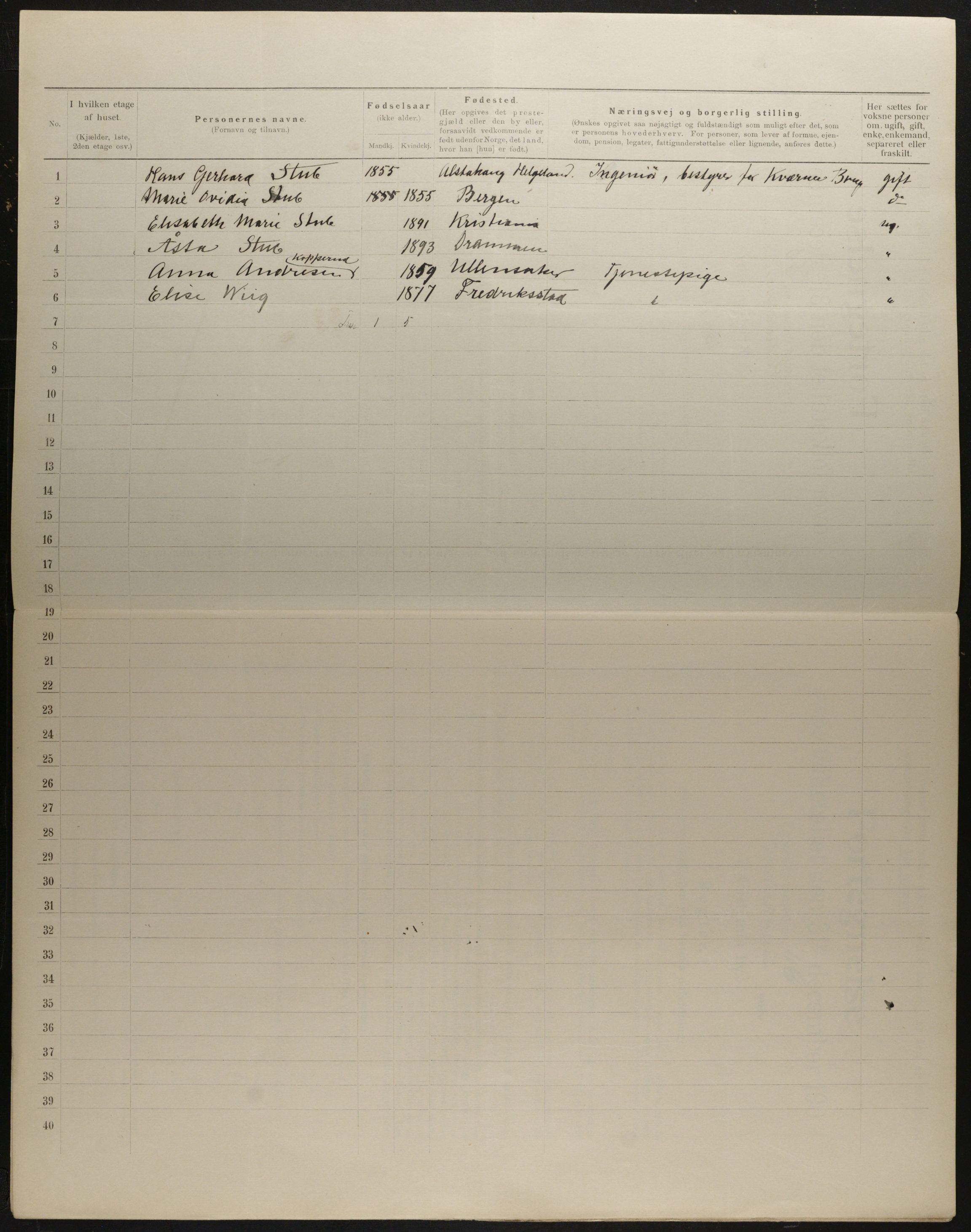 OBA, Municipal Census 1901 for Kristiania, 1901, p. 3440