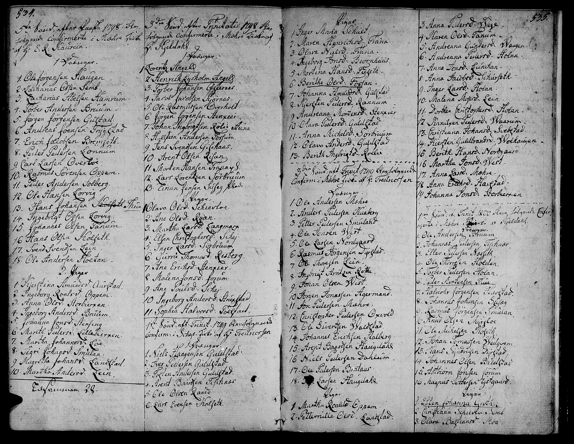 Ministerialprotokoller, klokkerbøker og fødselsregistre - Nord-Trøndelag, SAT/A-1458/735/L0332: Parish register (official) no. 735A03, 1795-1816, p. 534-535