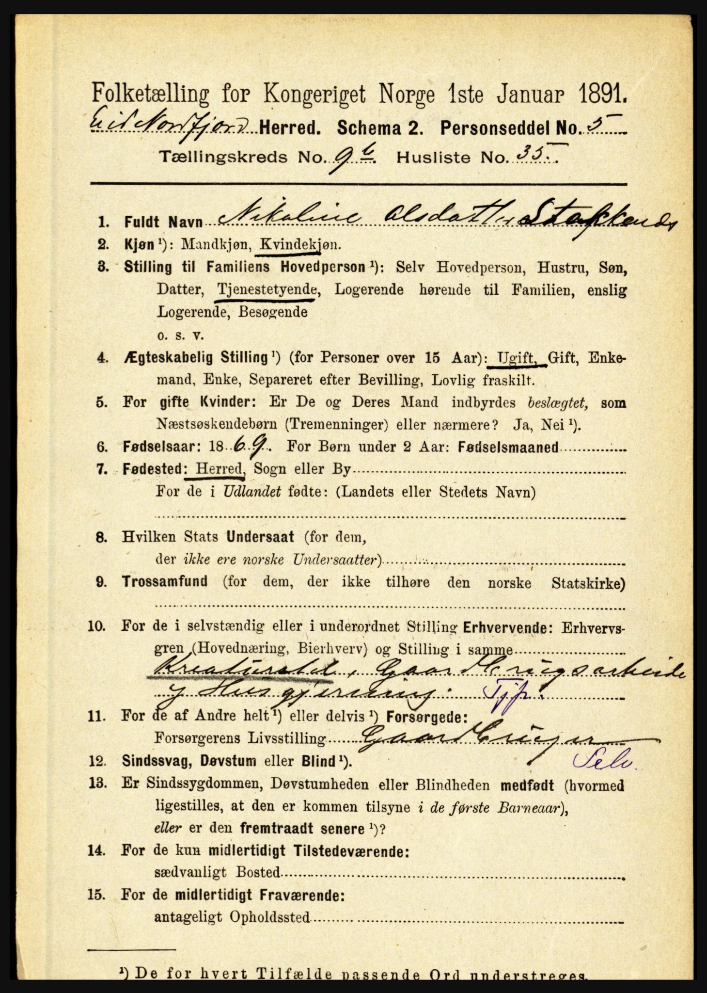 RA, 1891 census for 1443 Eid, 1891, p. 2731