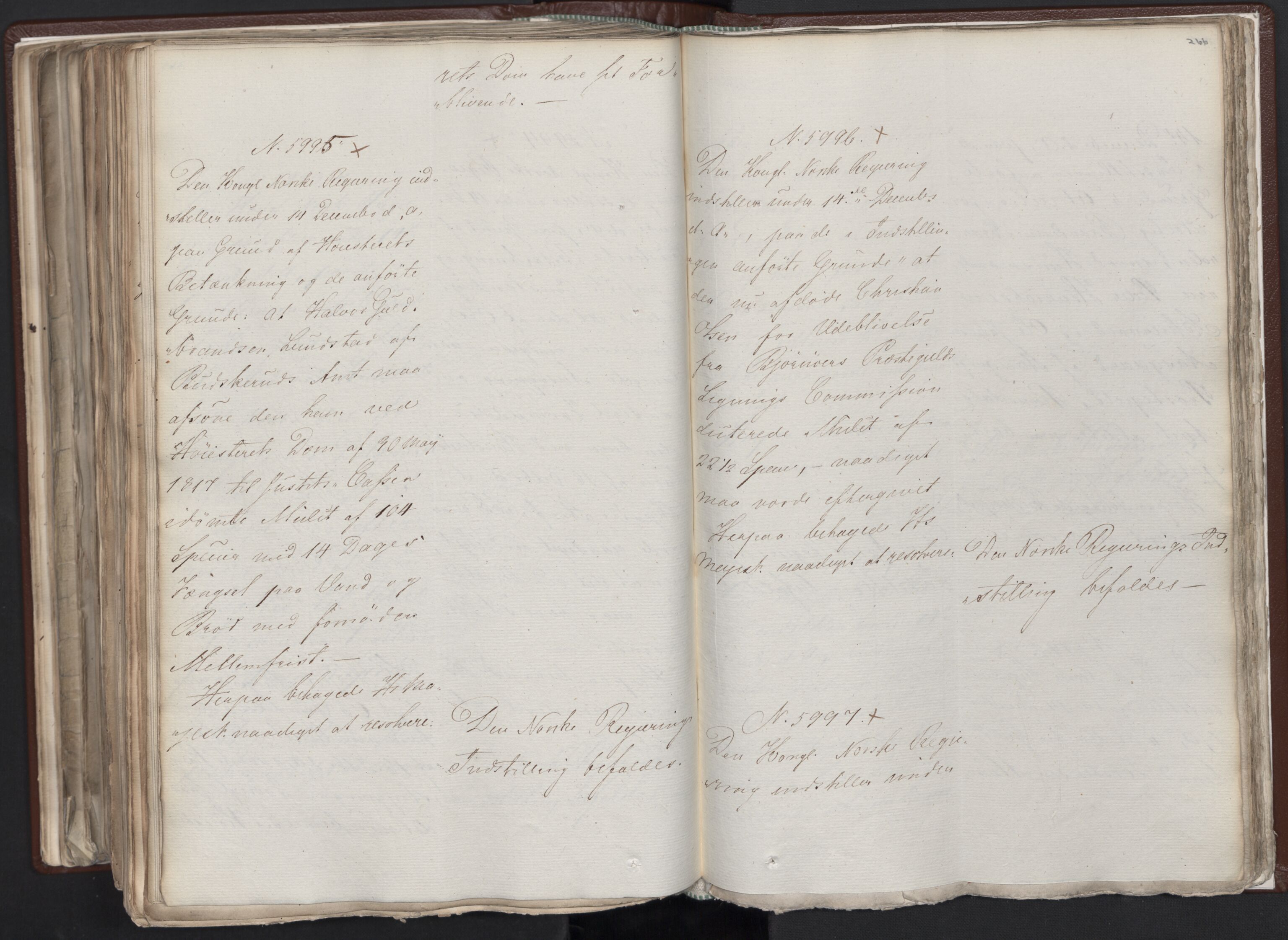 Statsrådssekretariatet, AV/RA-S-1001/A/Ab/L0012: Kgl. res. nr. 5679-6008 II, 1821, p. 265b-266a