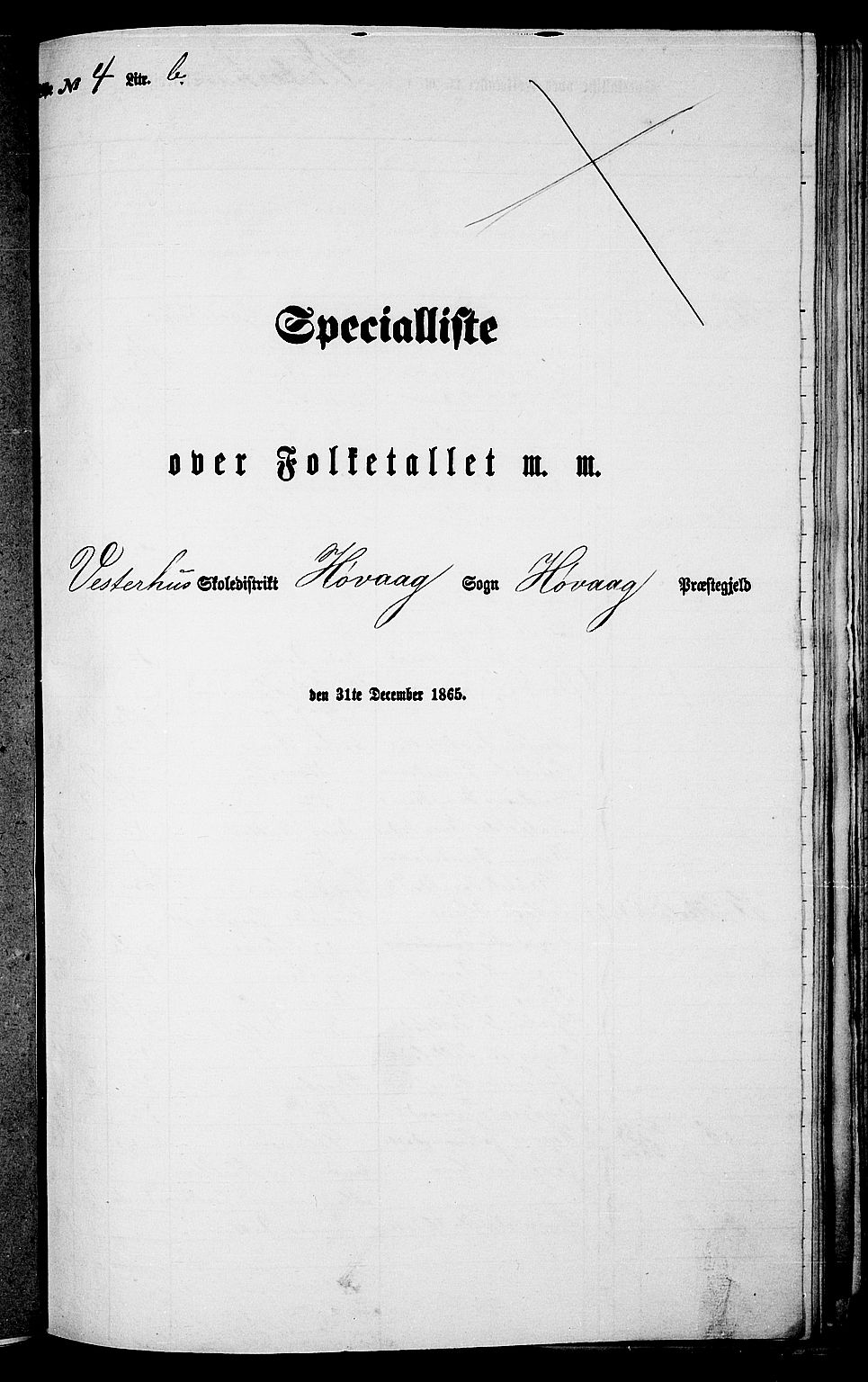 RA, 1865 census for Høvåg, 1865, p. 72